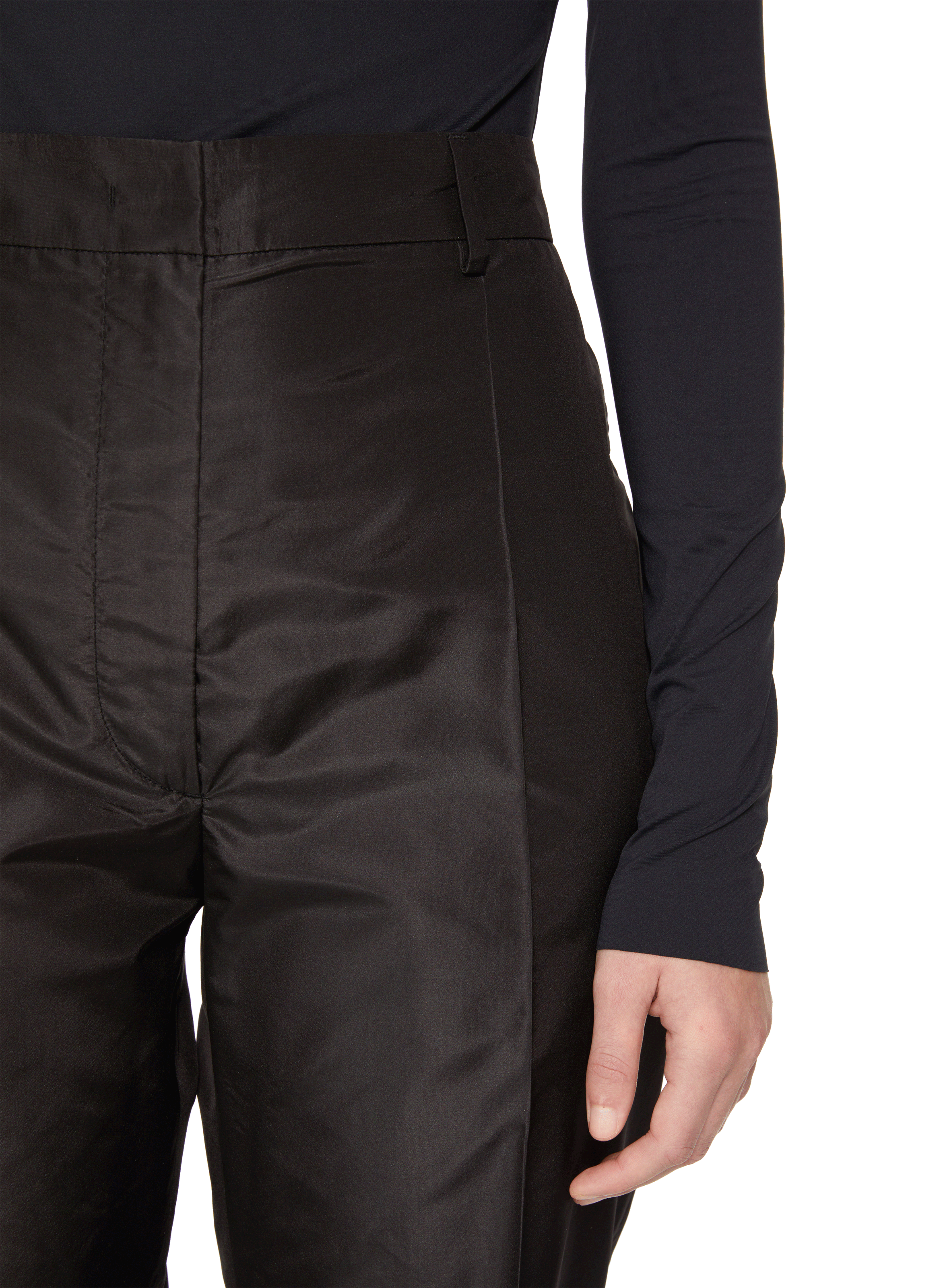 Pantalon en soie Noir