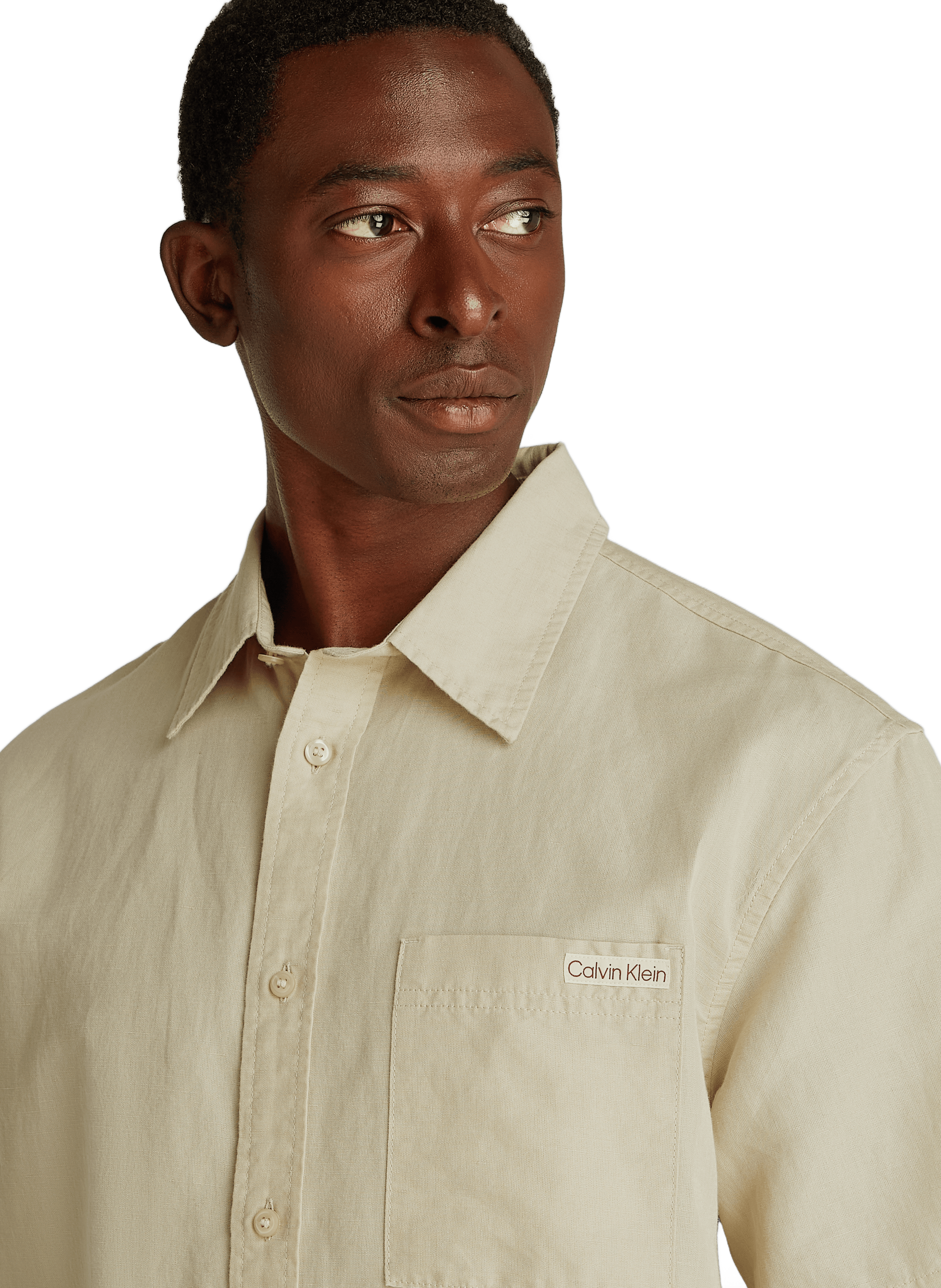 Linen and cotton shirt CALVIN KLEIN Beige