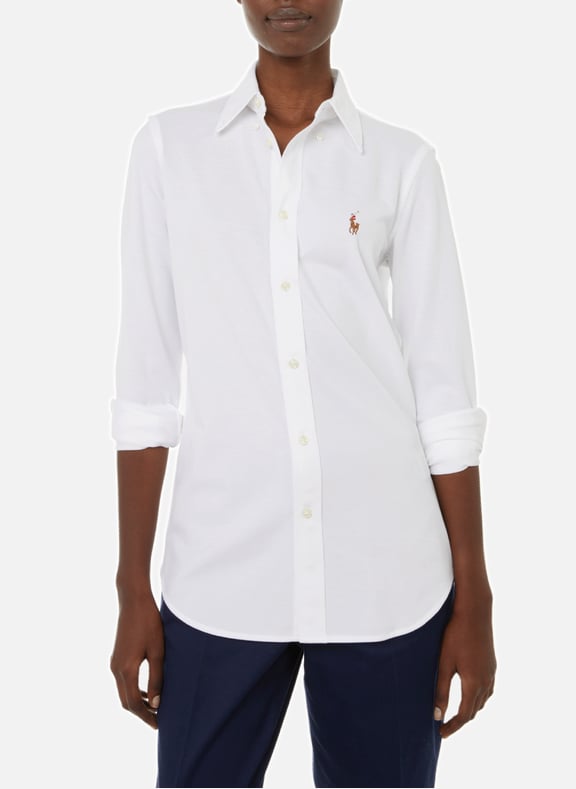 Chemisier à logo Blanc by POLO RALPH LAUREN POLO RALPH LAUREN Chemisier à logo Blanc