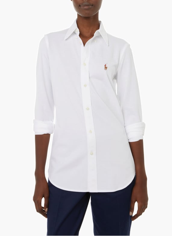 Cotton piqu knit blouse White Polo ralph lauren - Women | Printemps.com Cotton piqu knit blouse White Polo ralph lauren - Women | Printemps.com
