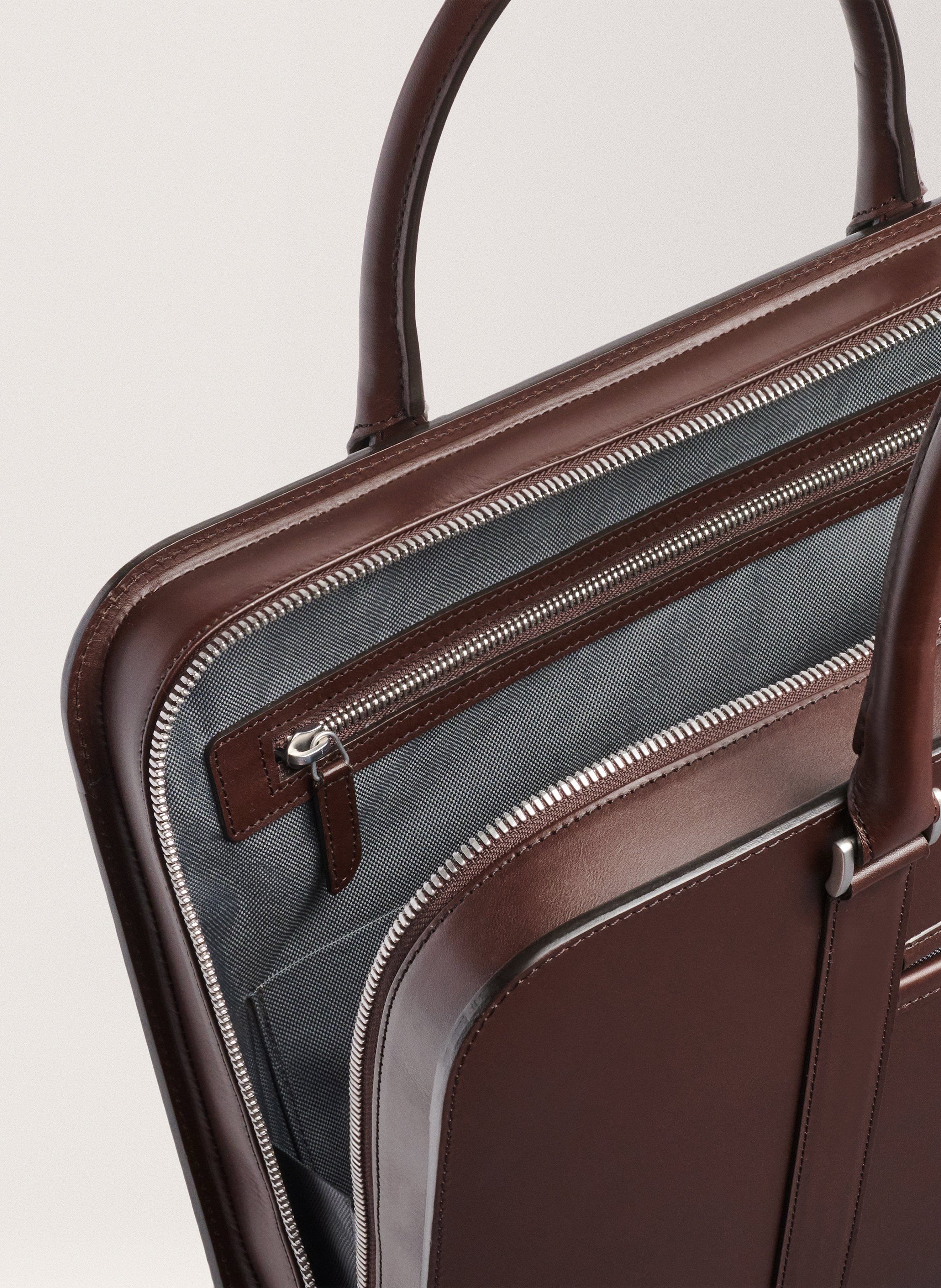 Porte-documents 'Palissy Briefcase' en cuir vachetta CARL FRIEDRIK Marron