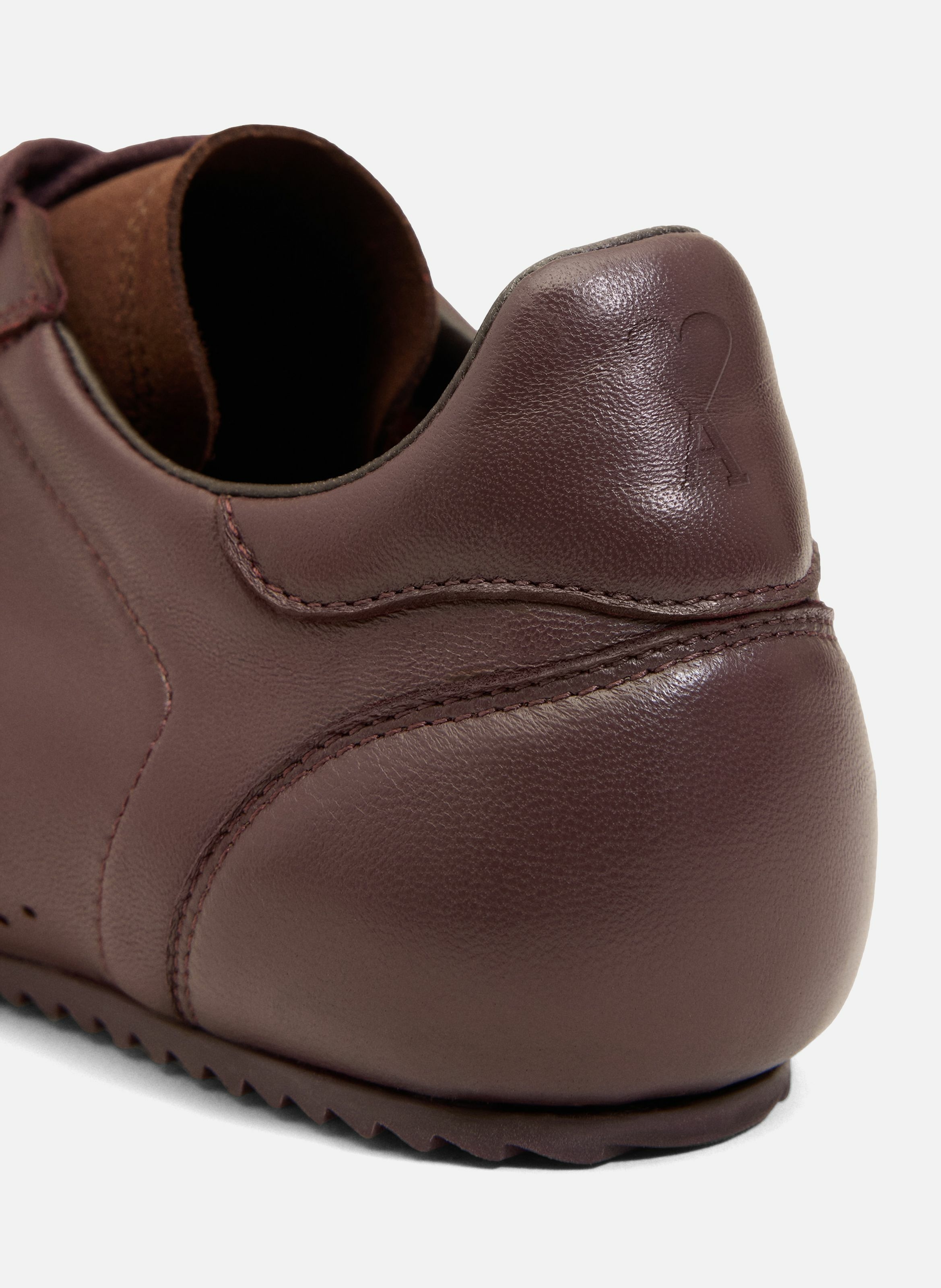 Baskets soft basses en cuir lisse unisexes AMI PARIS Rouge