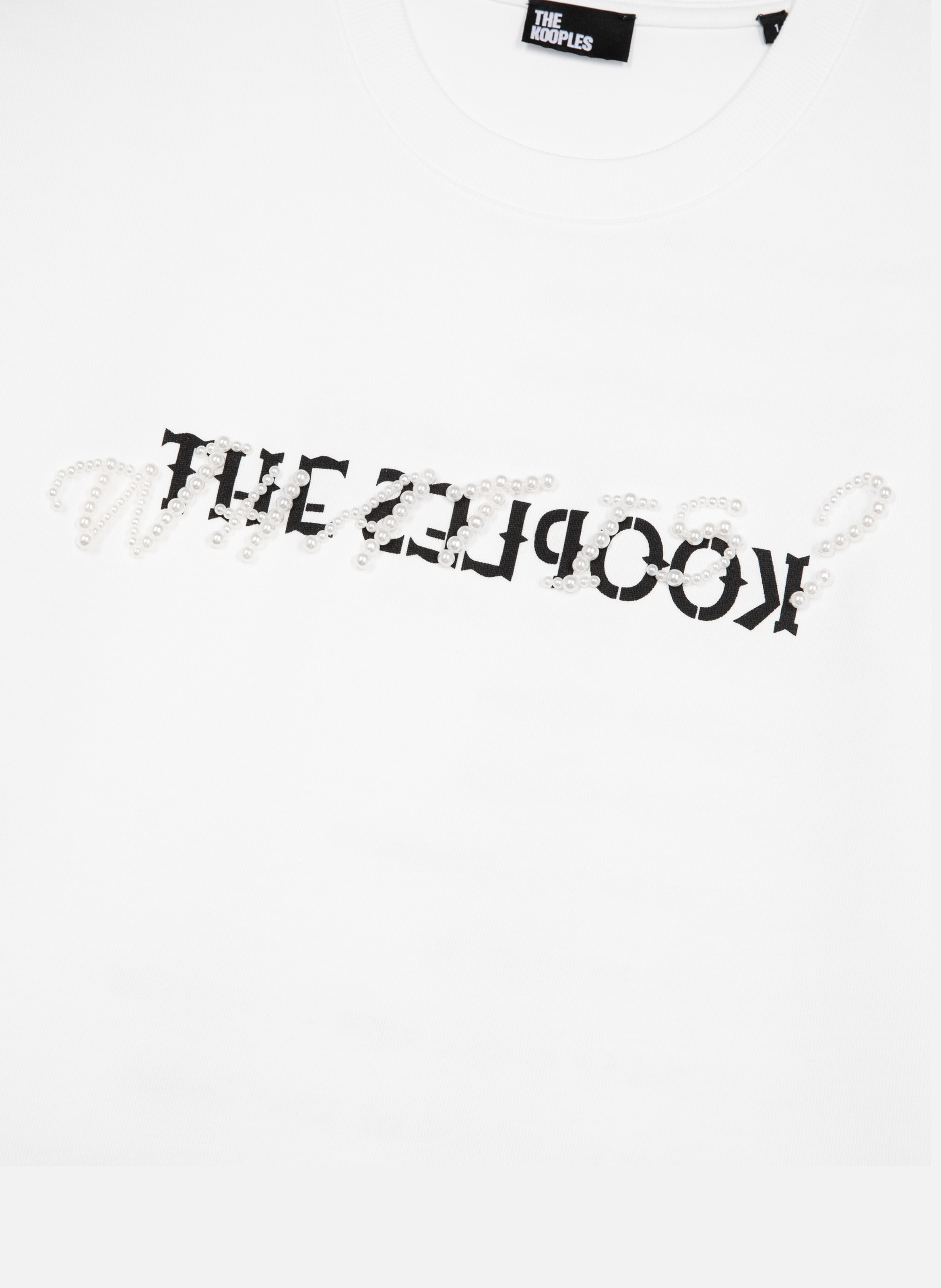 T-shirt What is avec perles THE KOOPLES Blanc