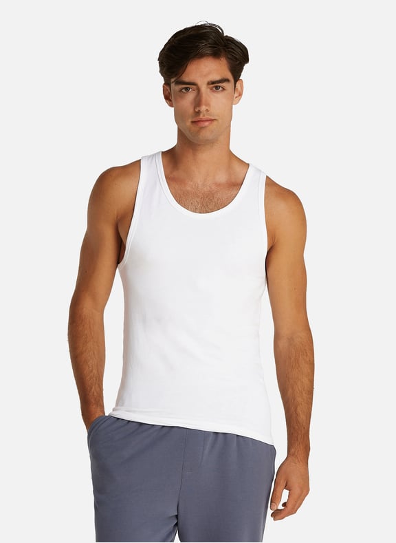 Cotton-mix sleeveless top White by CALVIN KLEIN CALVIN KLEIN Cotton-mix sleeveless top White