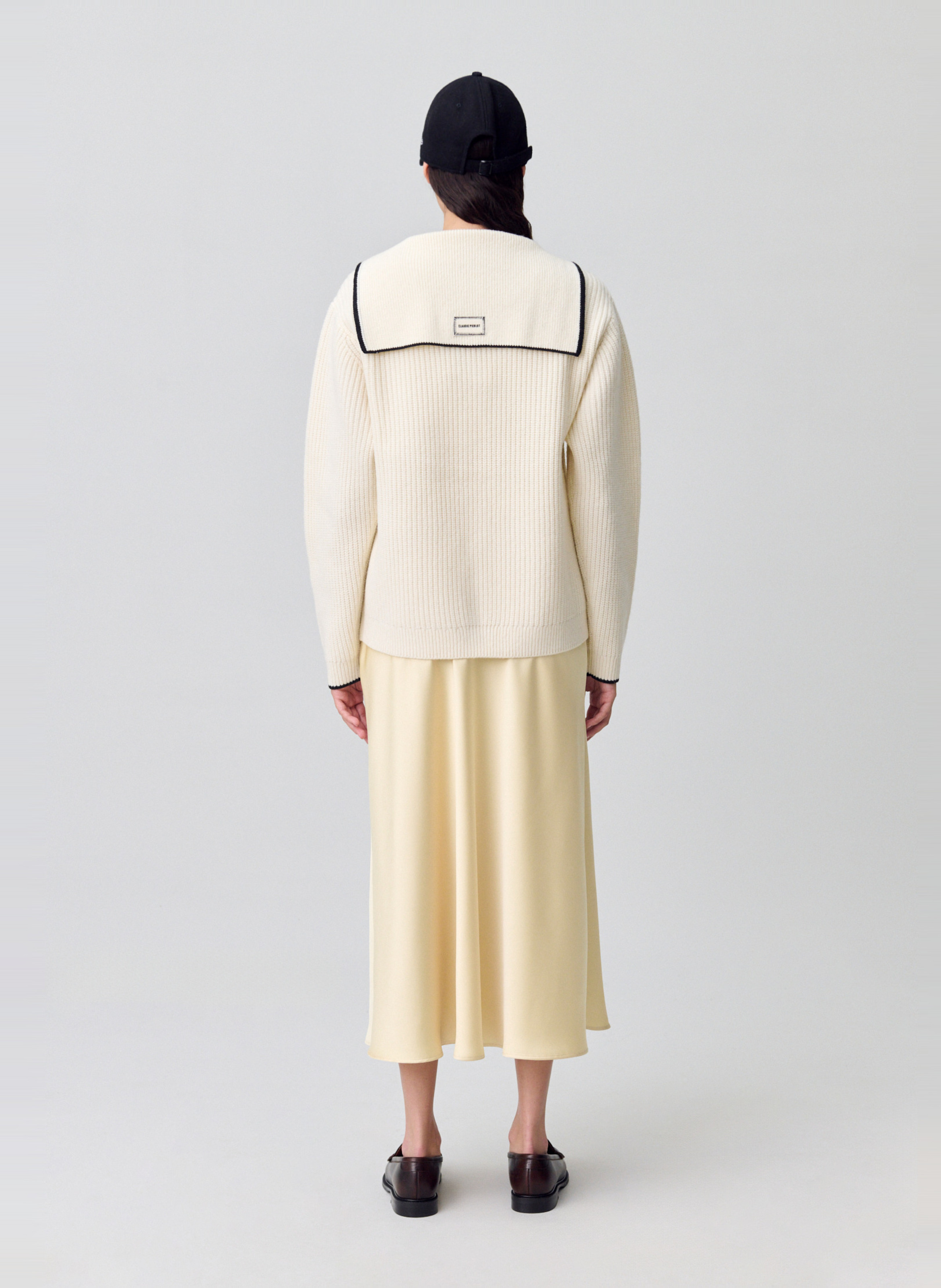 Cardigan boutonné en laine mélangée CLAUDIE PIERLOT Blanc