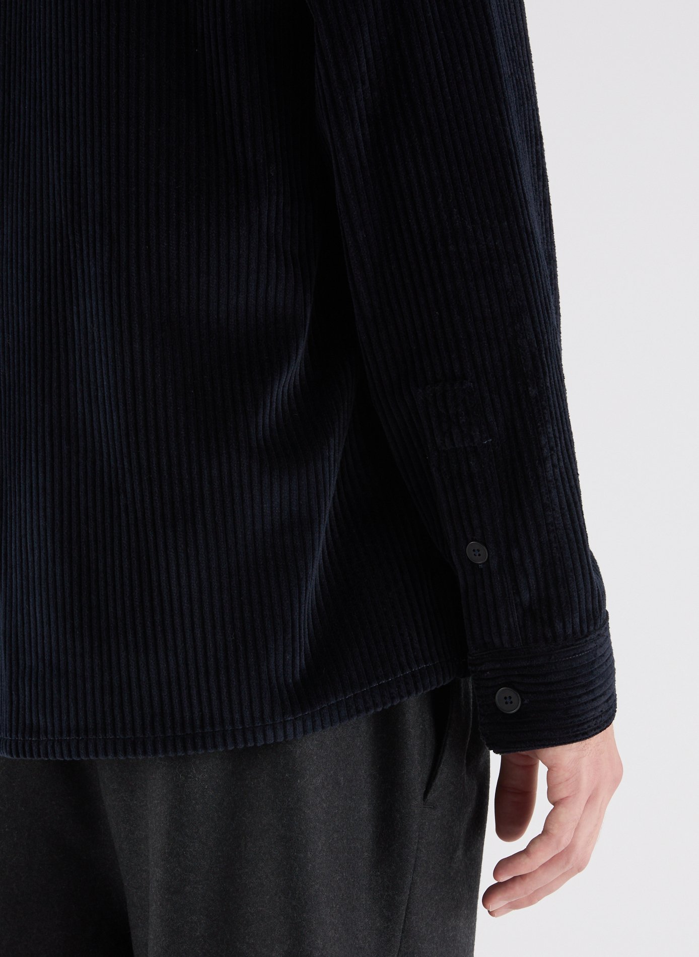 Surchemise Gover col classique en velours côtelé de coton SAISON 1865 Bleu