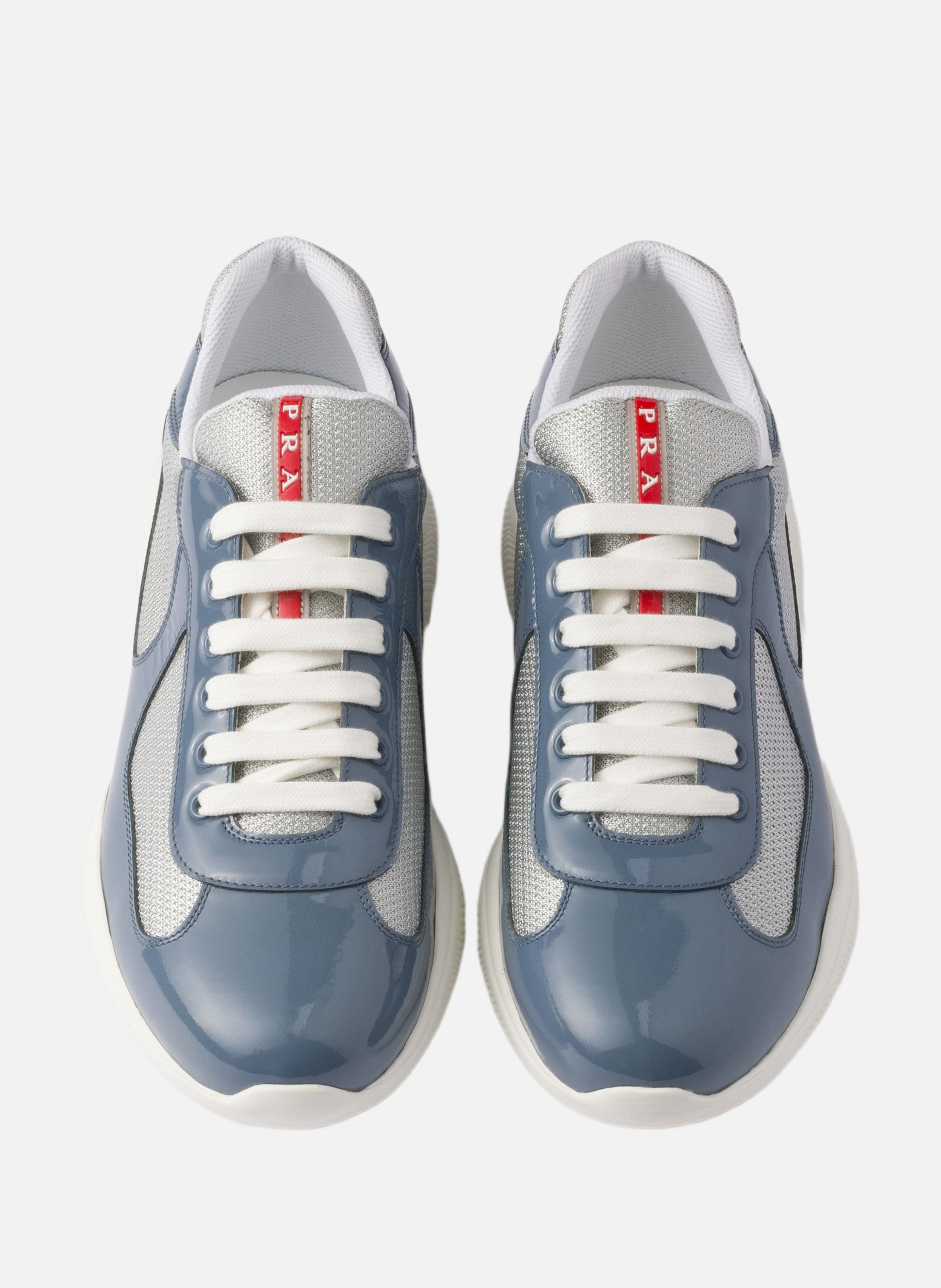 Sneakers prada america’s cup en cuir verni et tiss PRADA Bleu