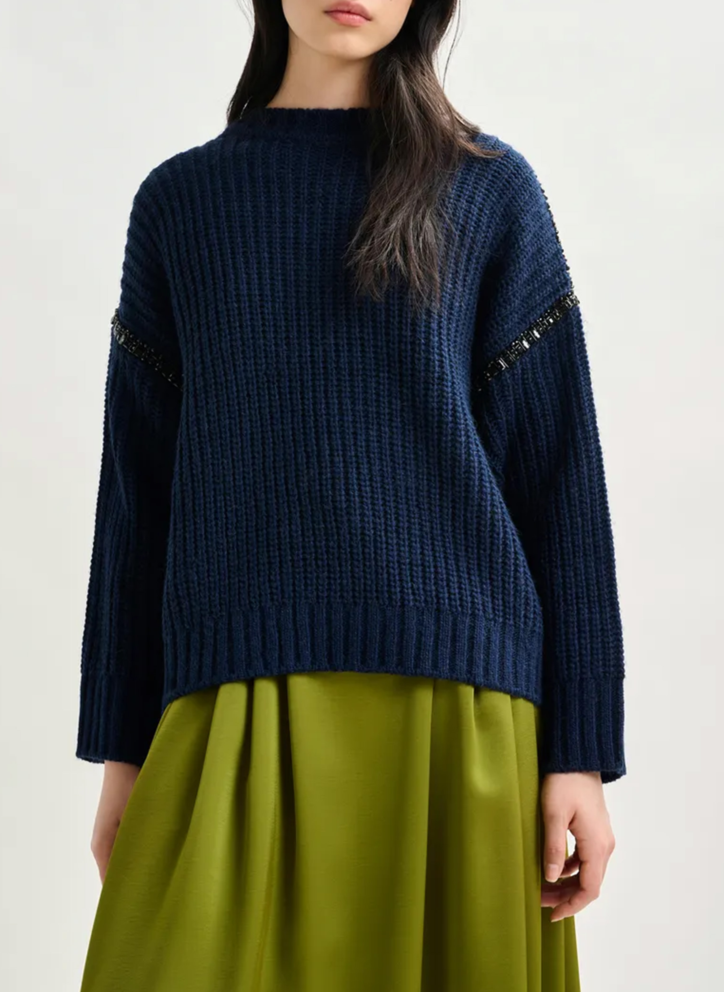 Pull oversize à col amovible indsay ESSENTIEL ANTWERP Bleu