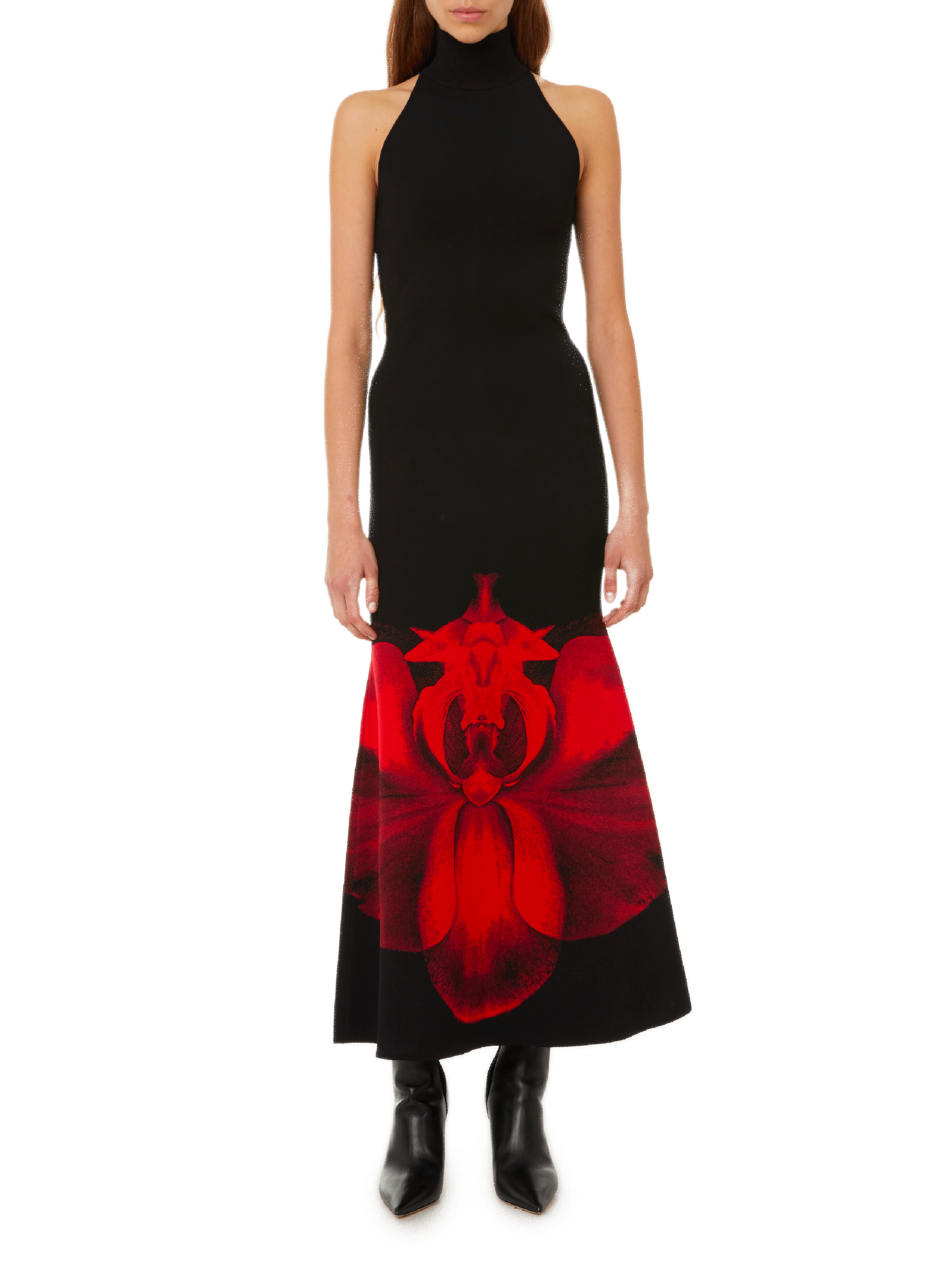 ALEXANDER MCQUEEN Robe motif Orchidée Multicolore
