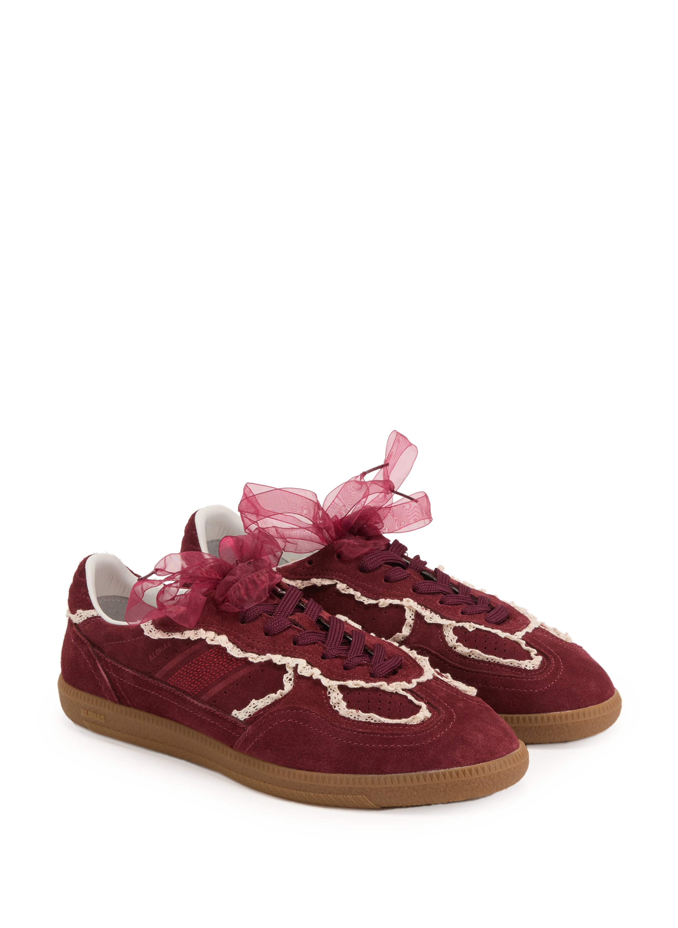 Leather and crochet sneakers ALOHAS Red