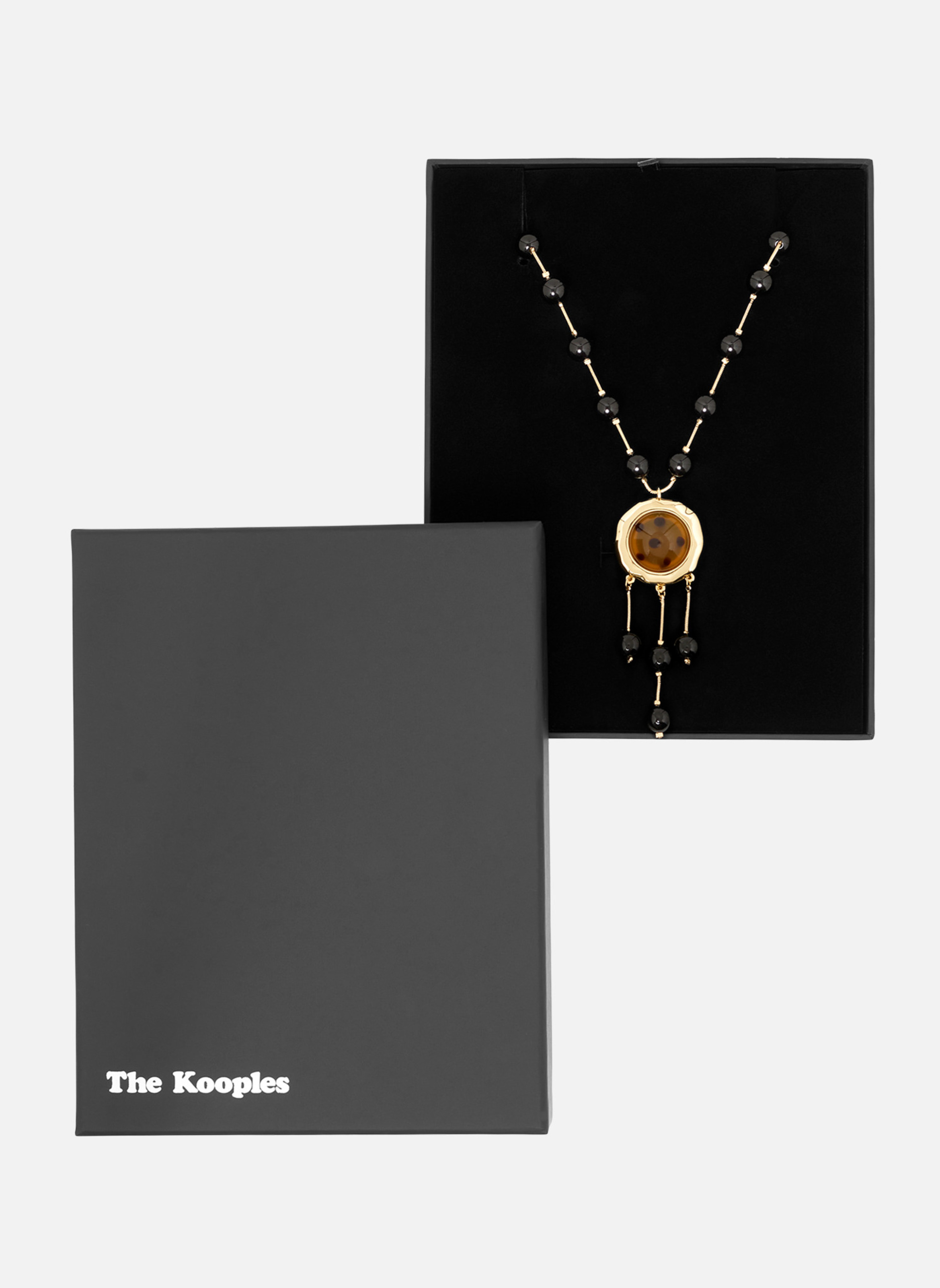 Collier perles et pendentif THE KOOPLES Jaune