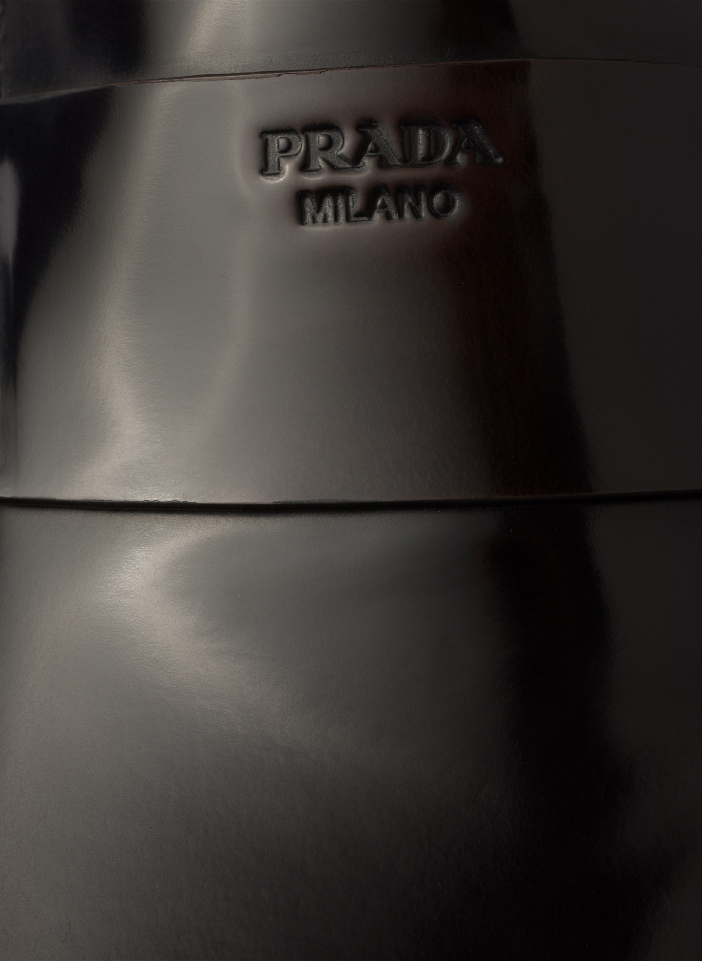 Mocassins en cuir brossé PRADA Marron