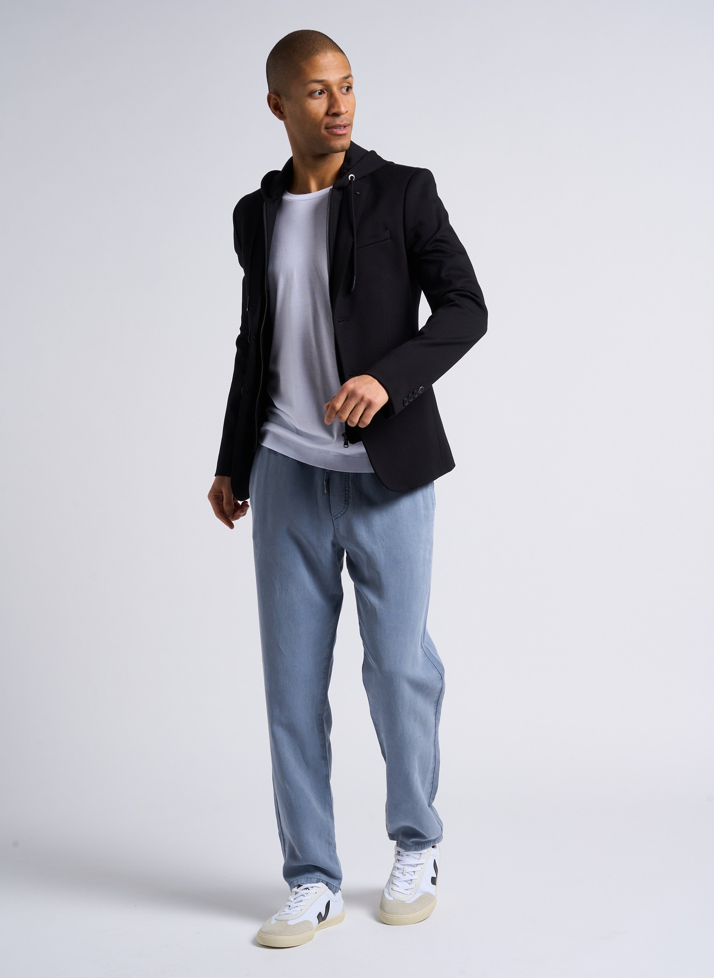 Veste col classique à capuche IKKS Noir