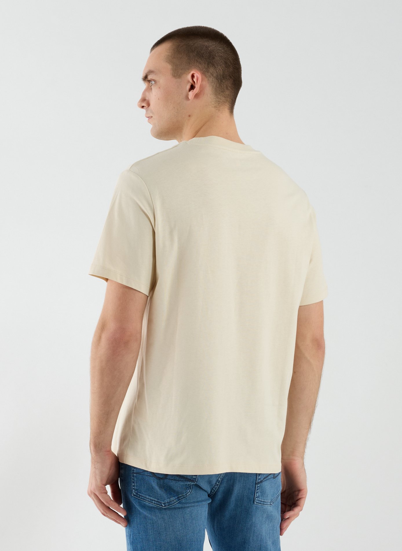 Cotton round-neck T-shirt TIMBERLAND Beige