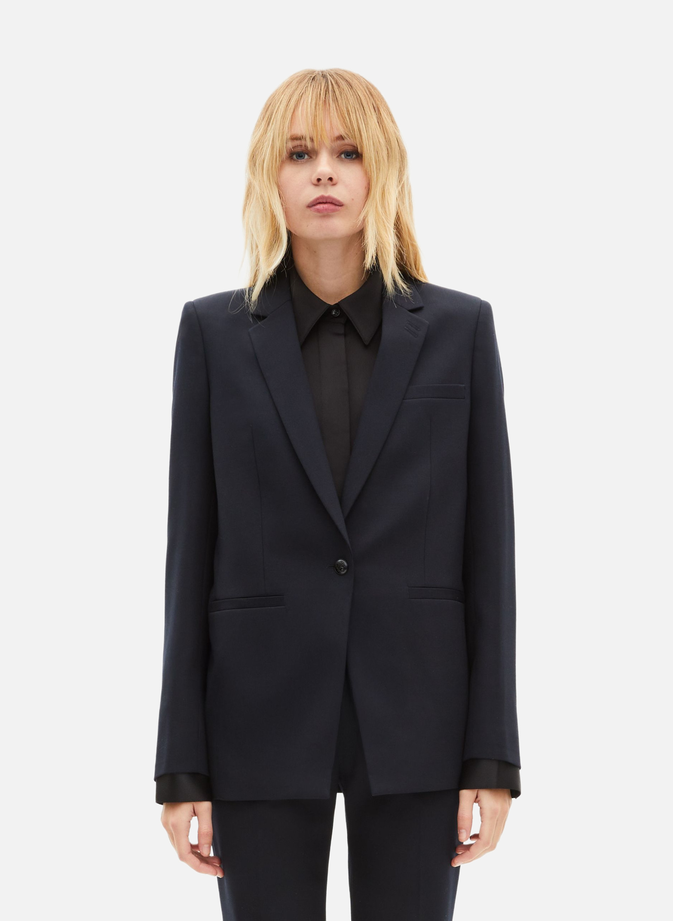 Veste tailleur en laine mélangée THE KOOPLES Bleu