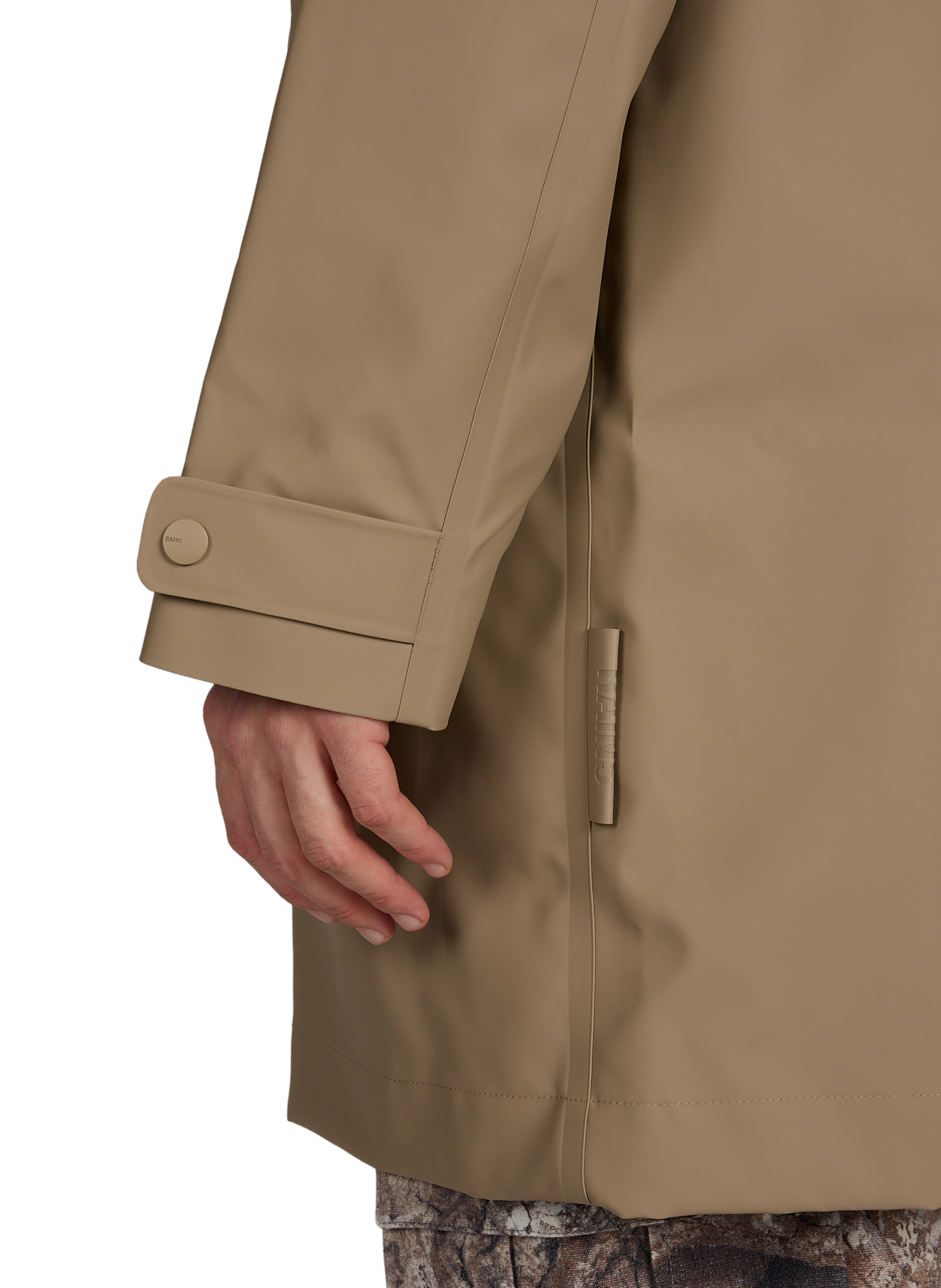 Veste longue Nara imperméable RAINS Beige
