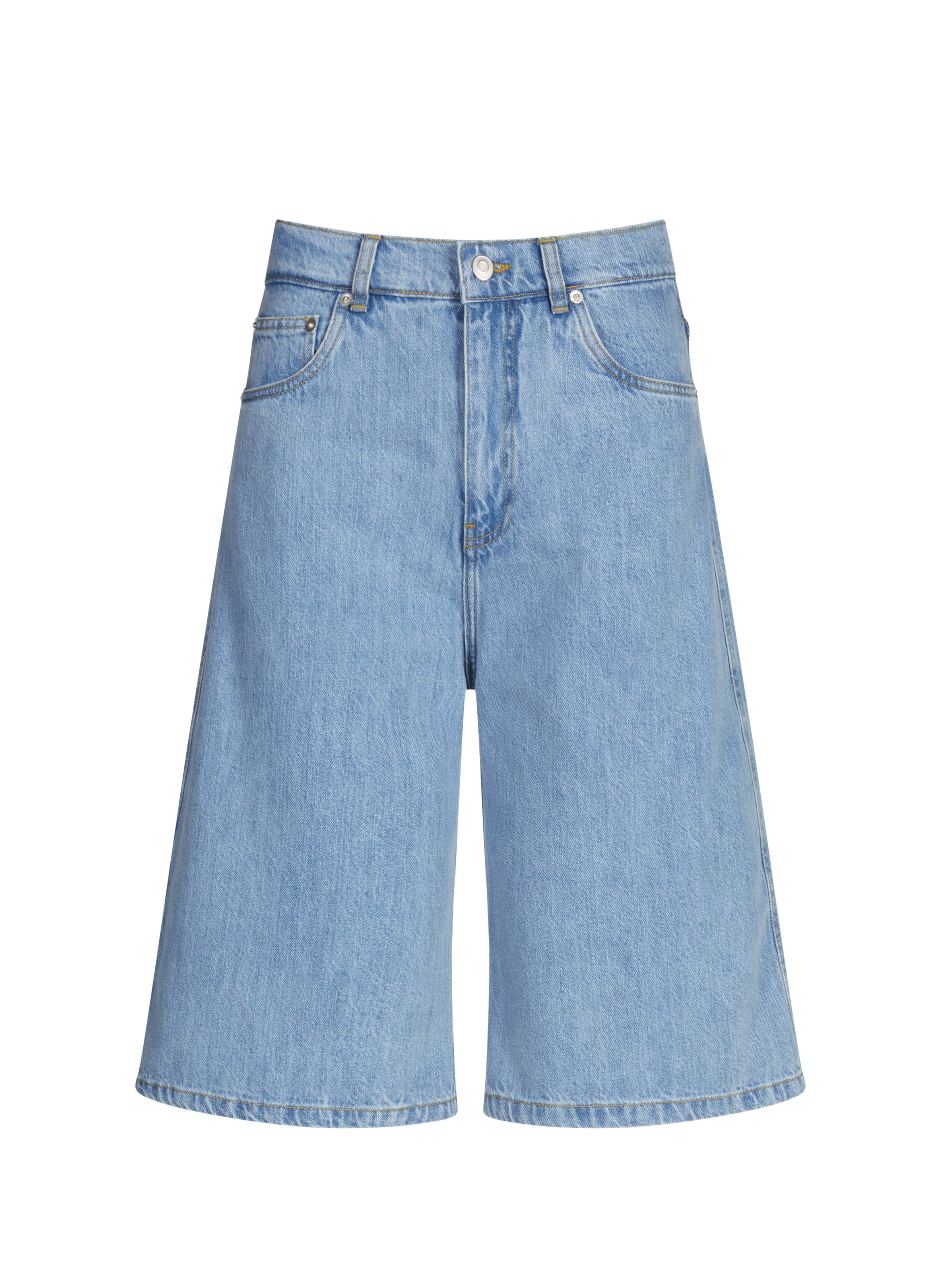 Straight denim Bermuda shorts in cotton COPERNI Blue