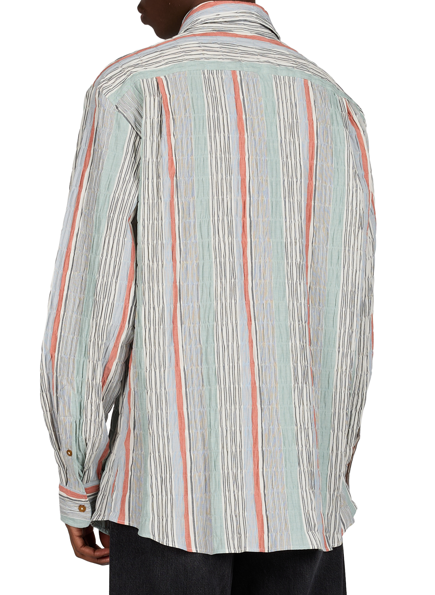 Shirt with American collar in striped blended cotton VIVIENNE WESTWOOD Multicolour