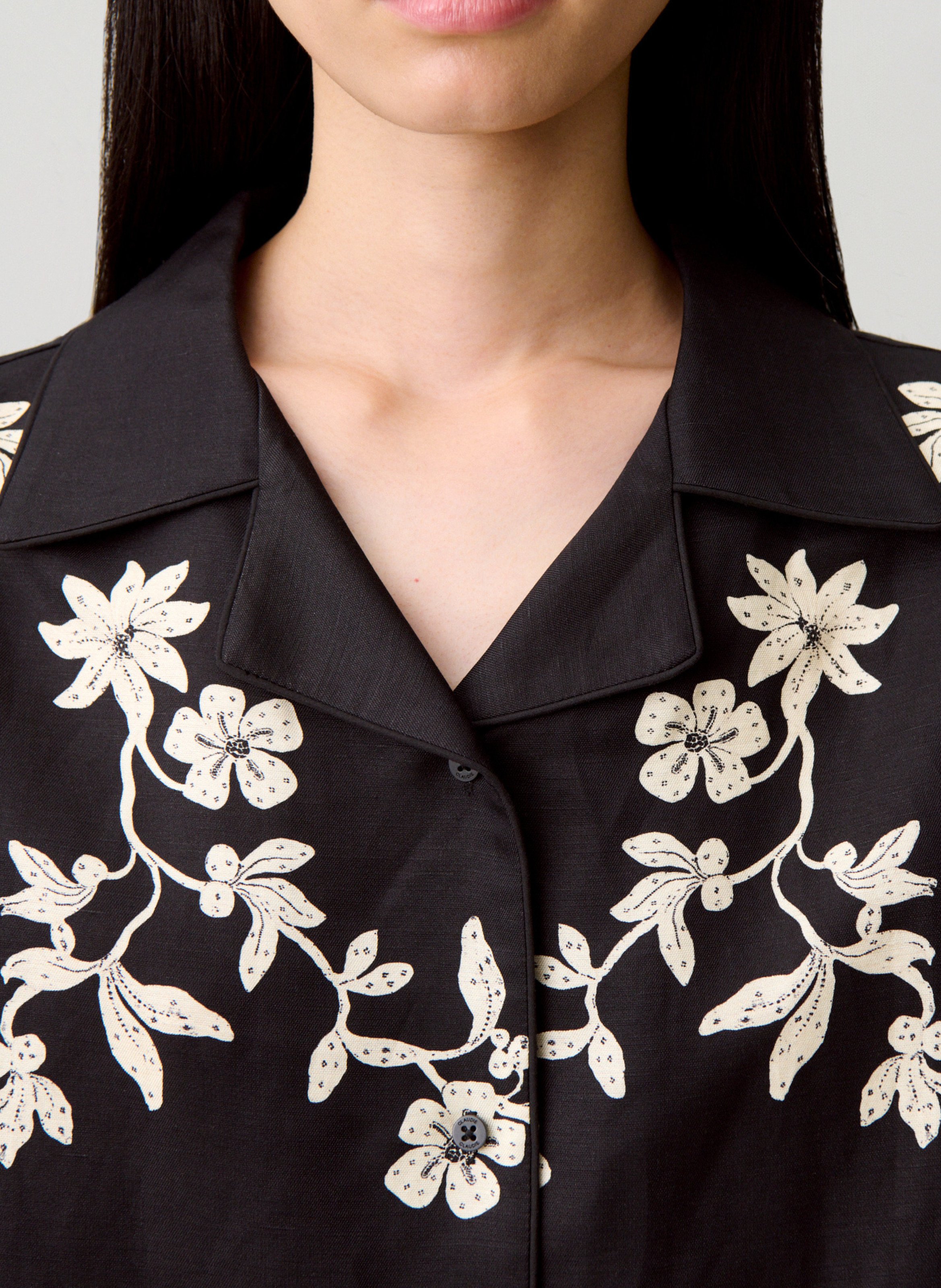 Chemise droite col tailleur imprimée CLAUDIE PIERLOT Multicolore