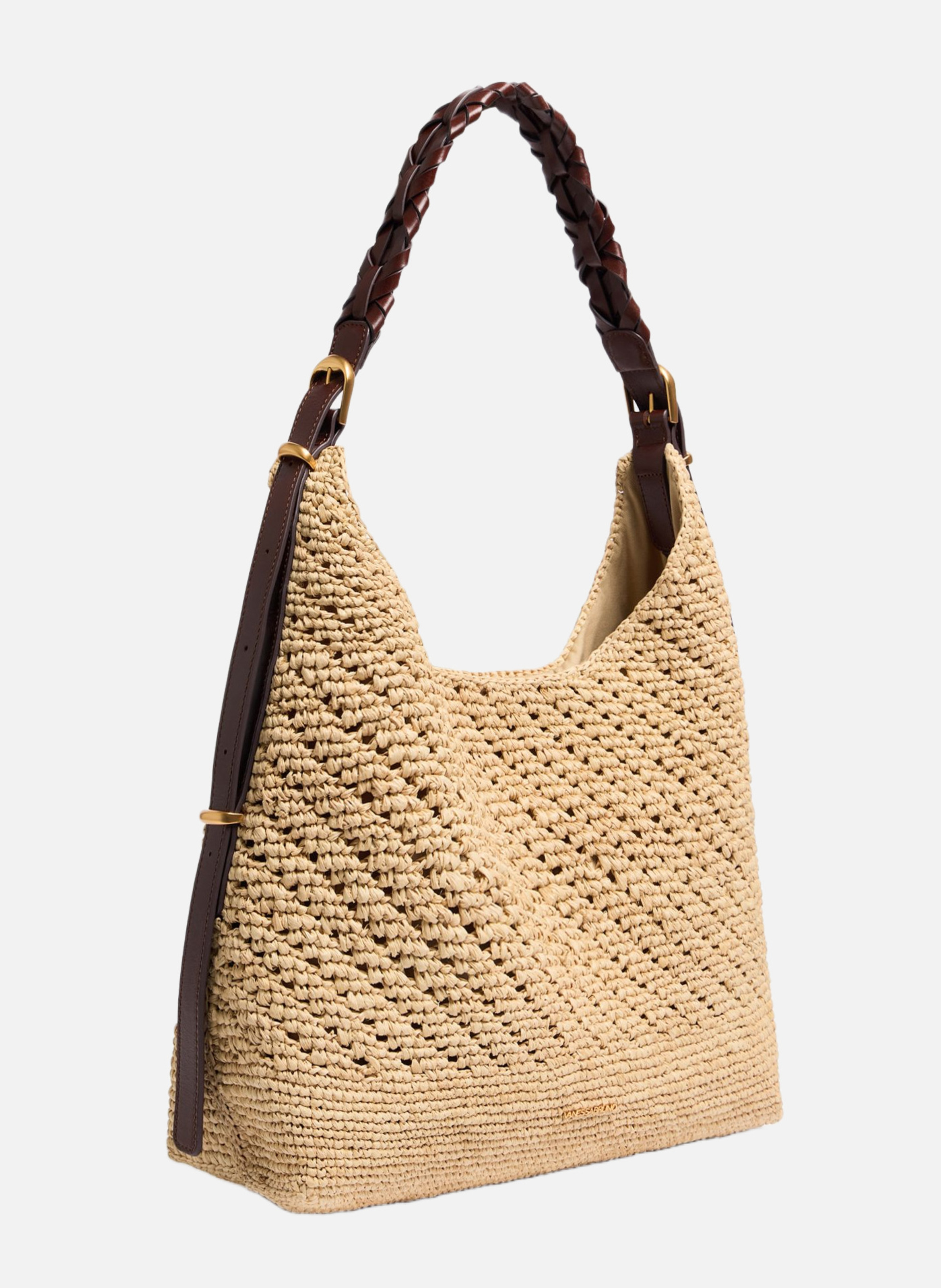 Sac hobo jess en raphia VANESSA BRUNO Beige