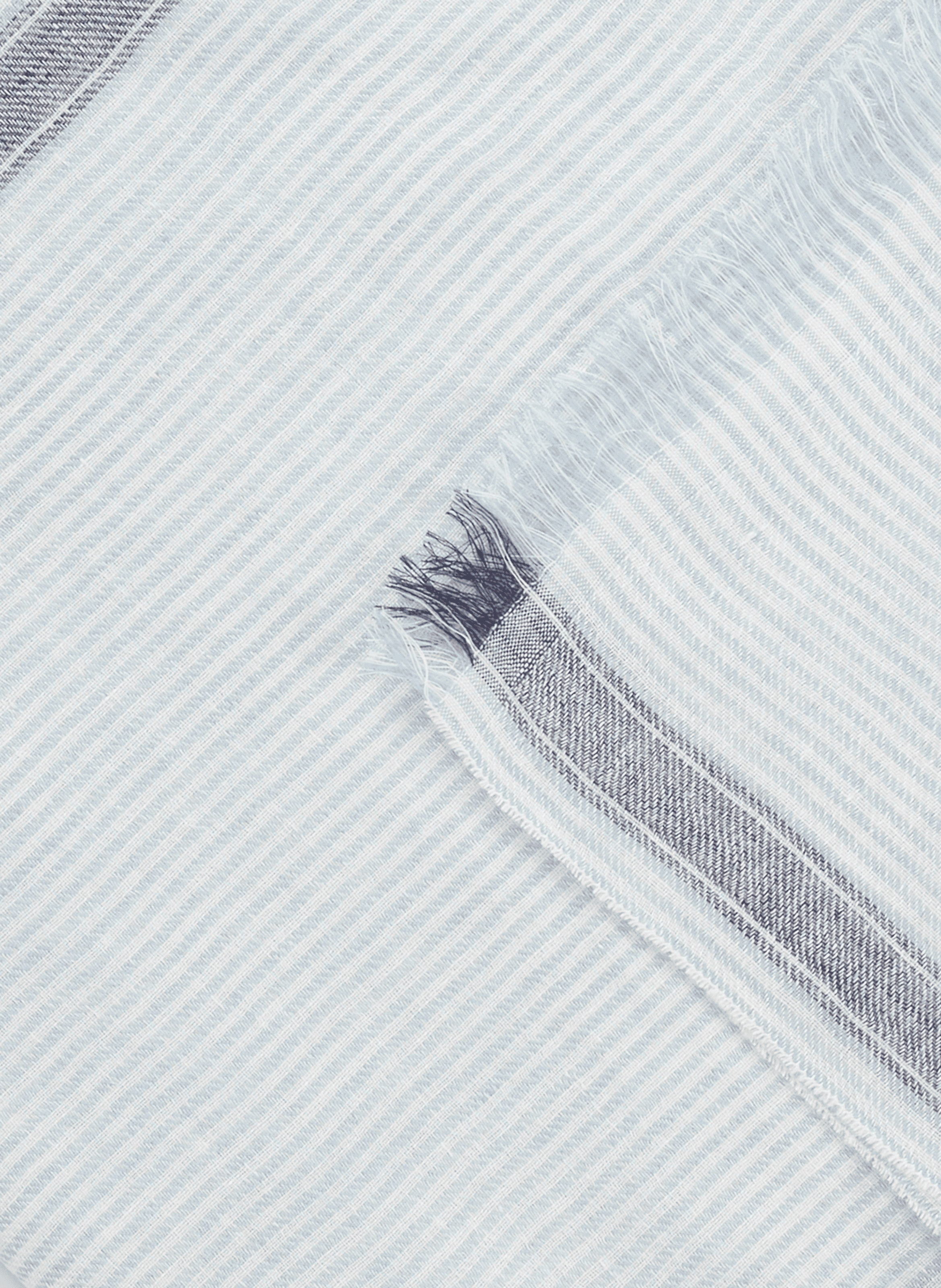 Echarpe à rayures en lin HACKETT Bleu