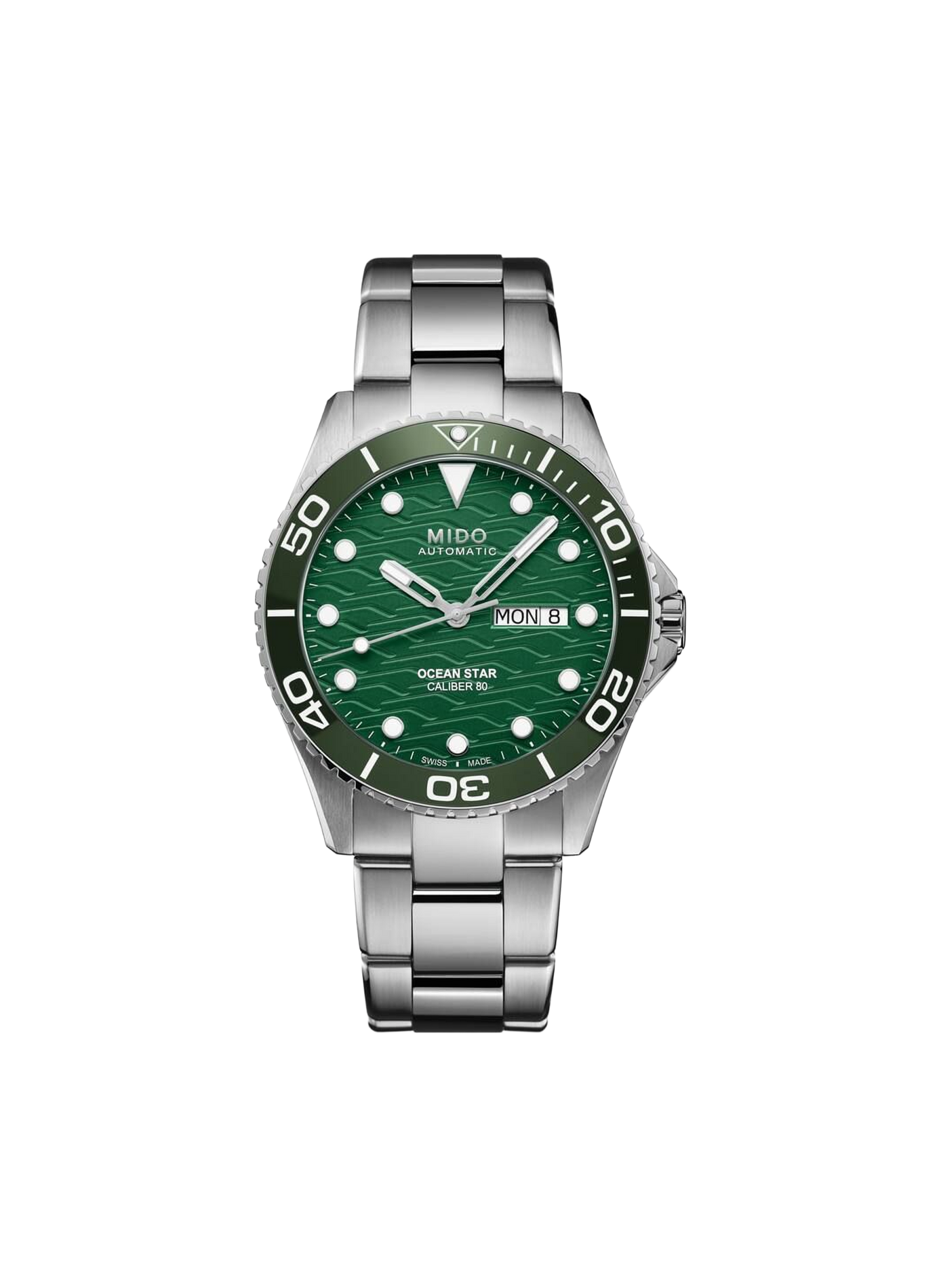 Montre analogique Ocean Star 200C en acier inoxydable MIDO Vert