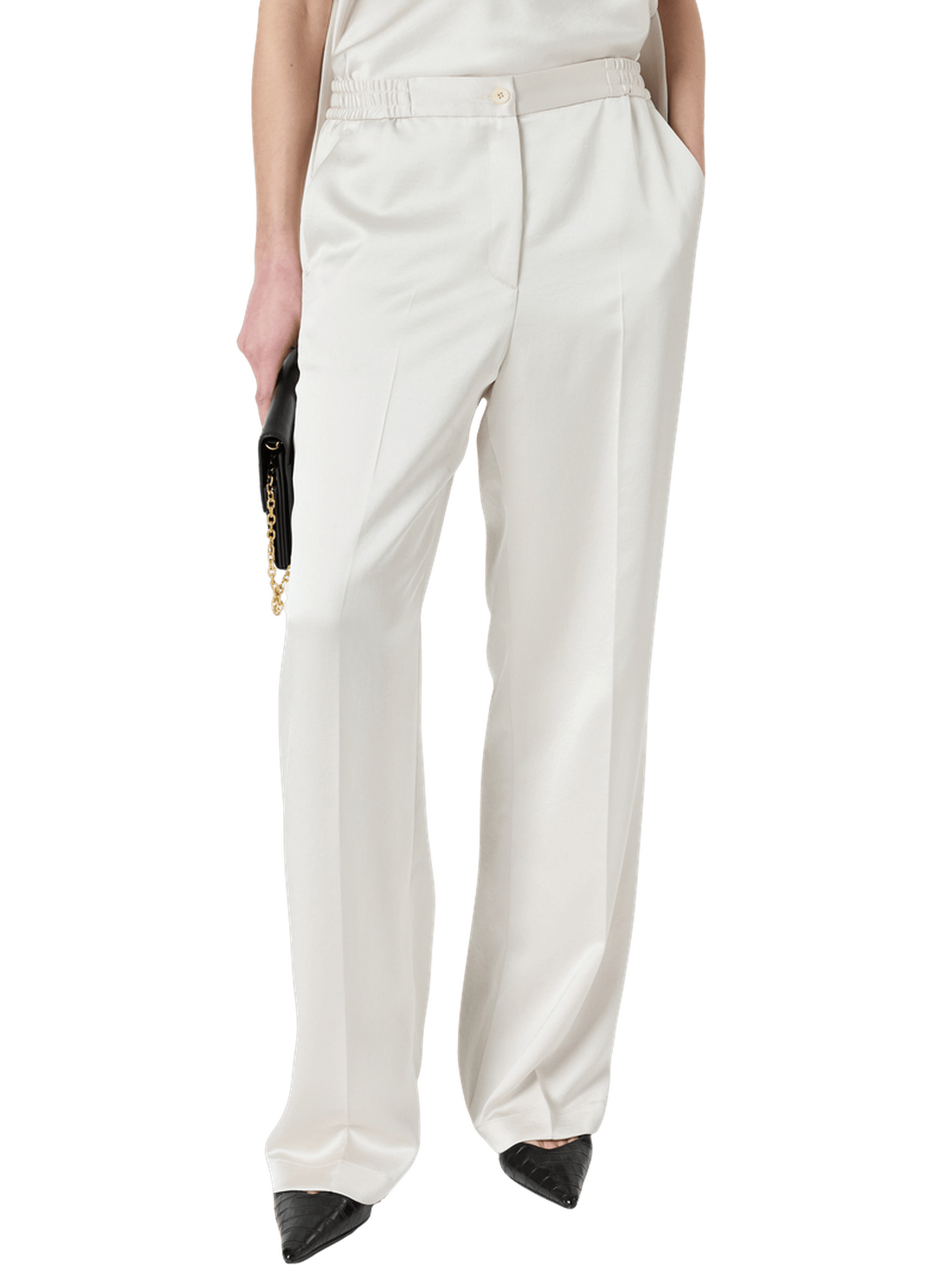 Pantalon fluide en satin - amelya GERARD DAREL Beige