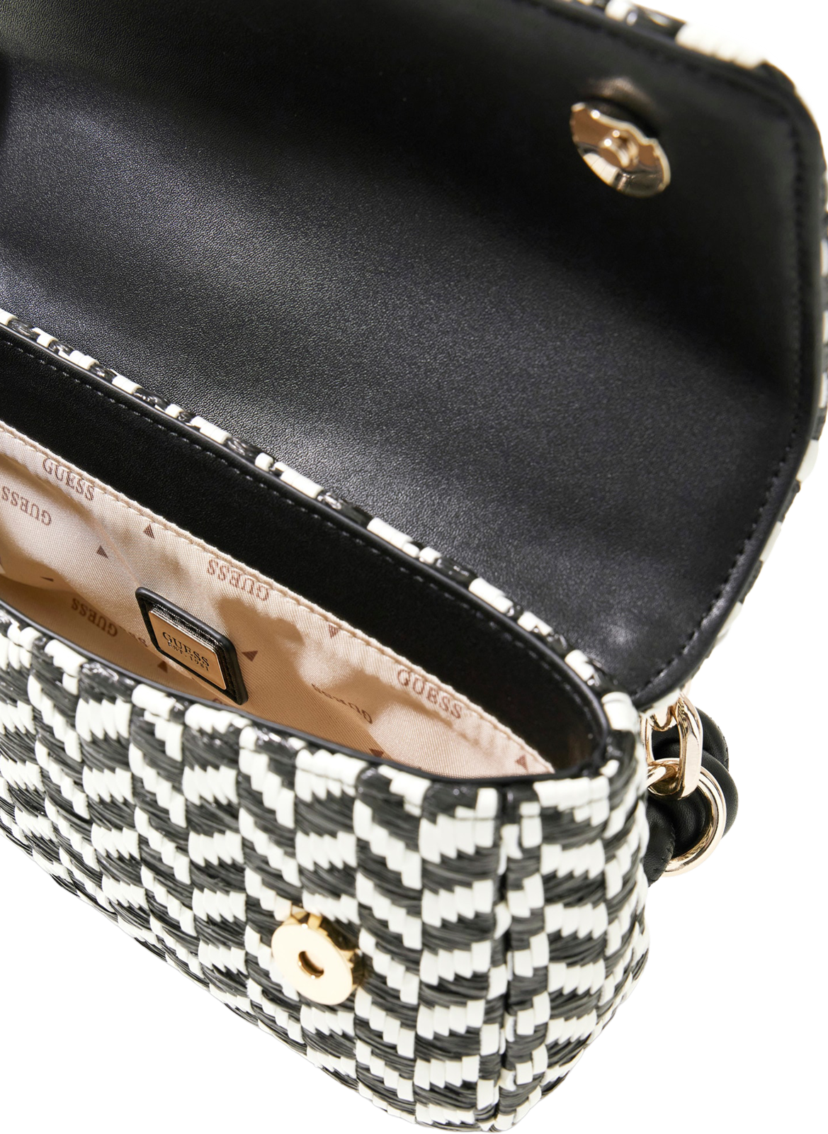 Tessi geometric pattern handbag GUESS Black