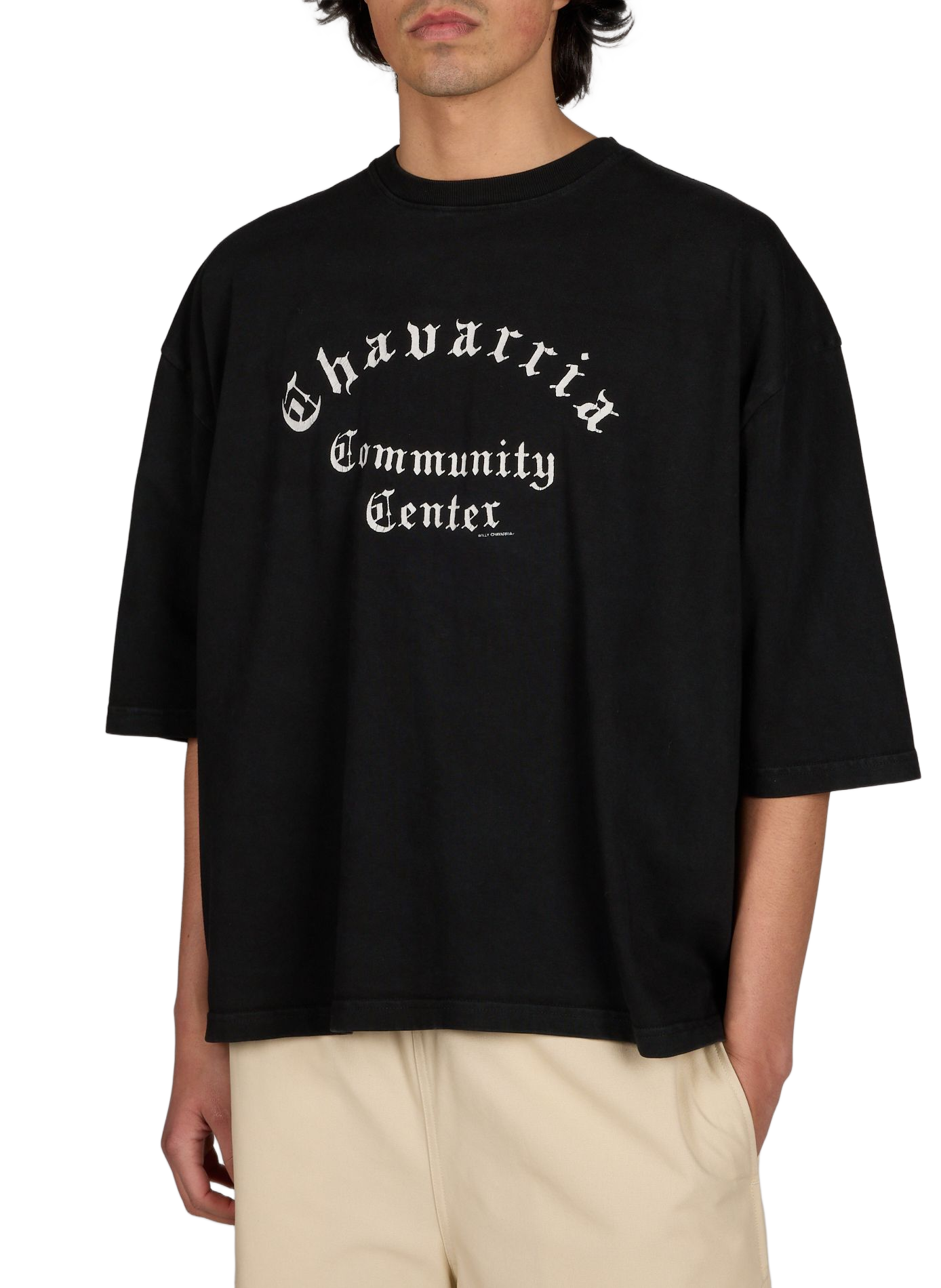 T-shirt Chavarria en coton WILLY CHAVARRIA Noir