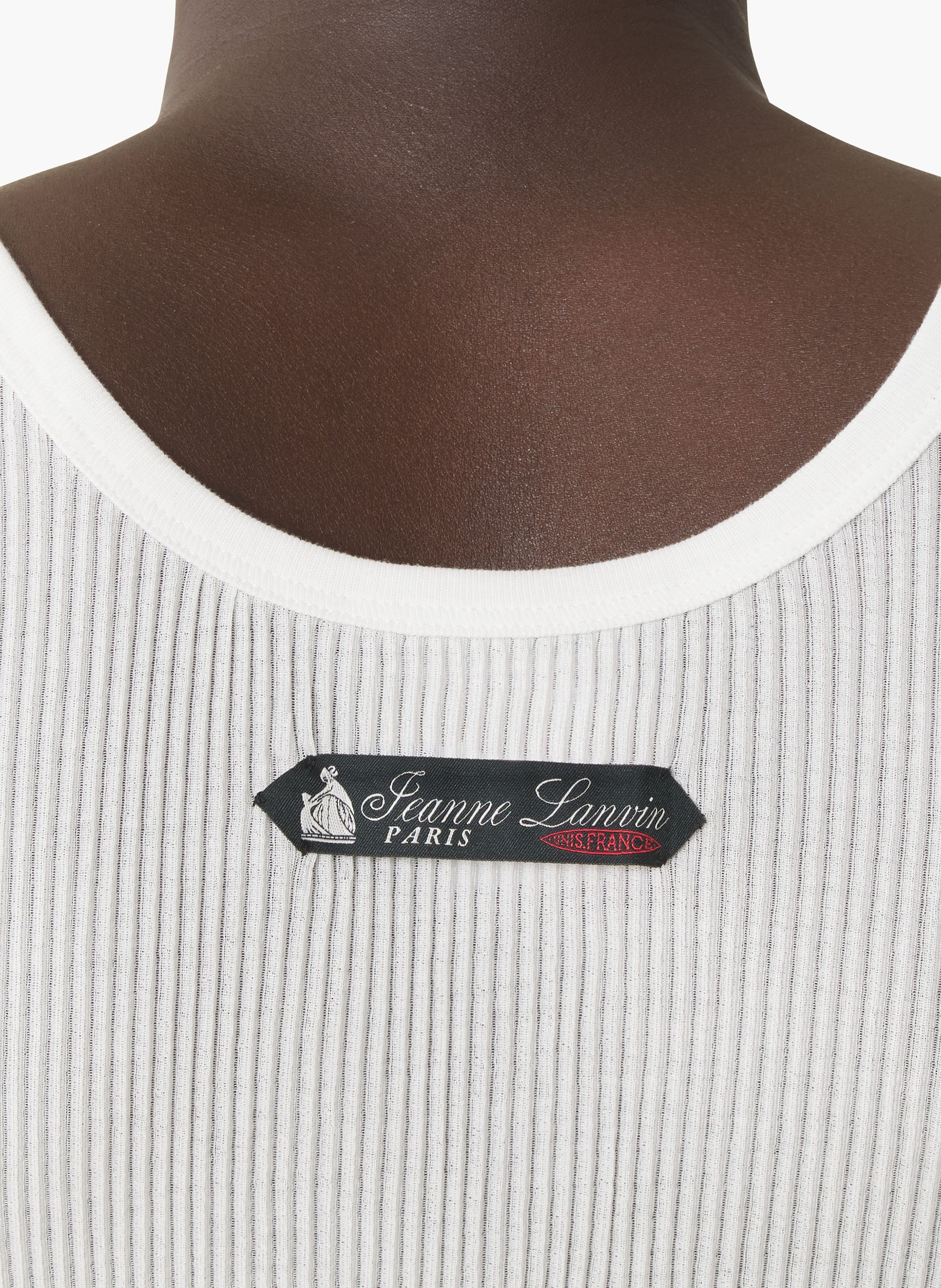 Débardeur en jersey plissé LANVIN Blanc