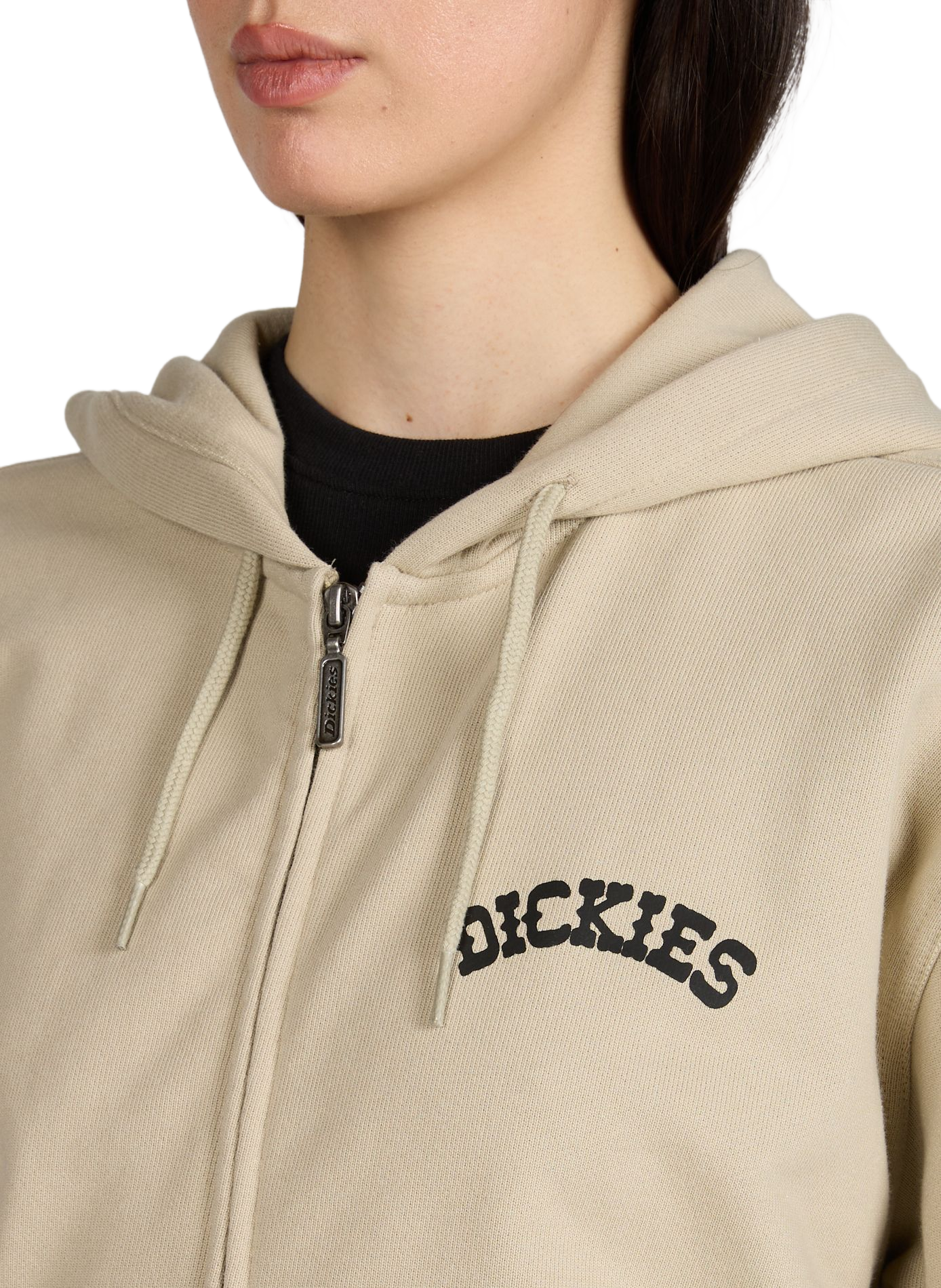 Zip hoodie with hood in blended cotton DICKIES Green