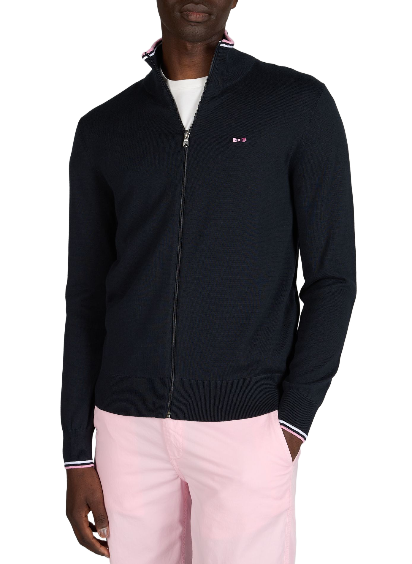 Gilet col montant zippé uni EDEN PARK Bleu