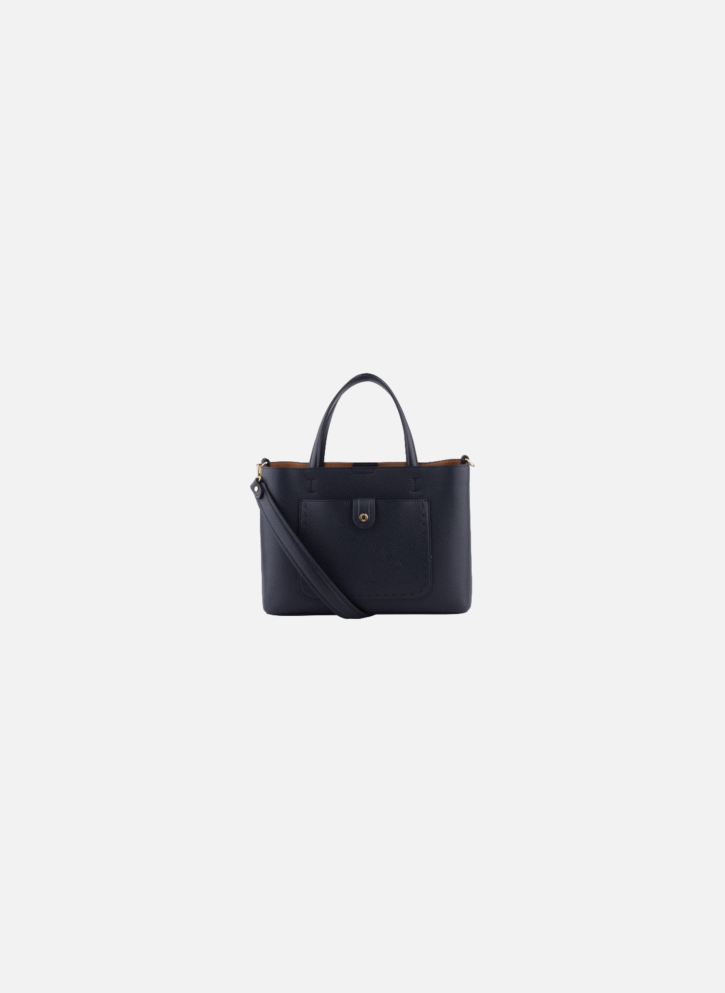 Bride soft | sac à main en cuir de vachette POURCHET Bleu