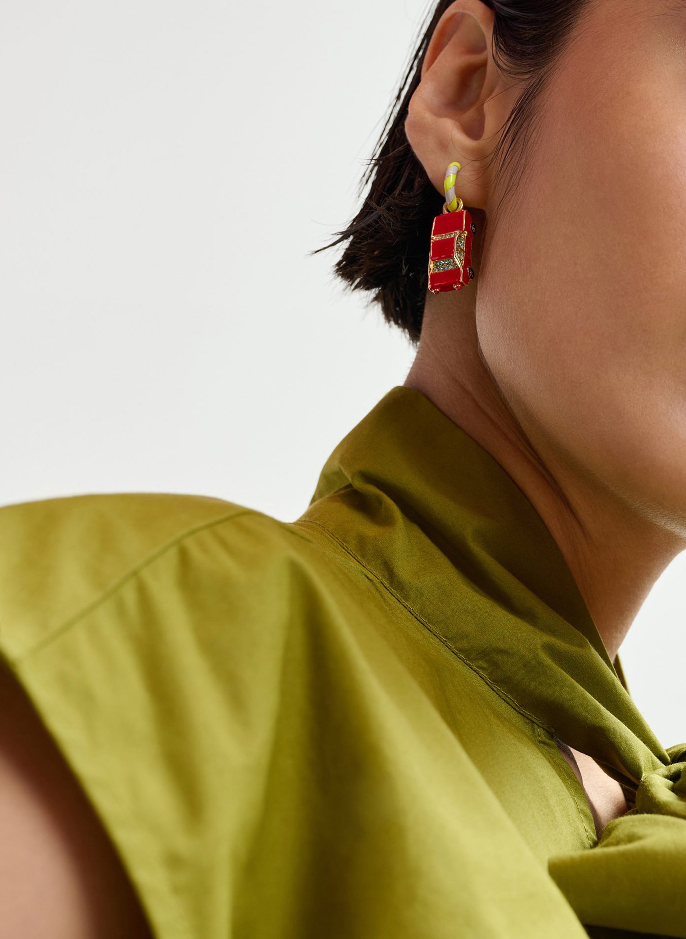 Boucles d'oreilles pendantes jedrive ESSENTIEL ANTWERP Jaune