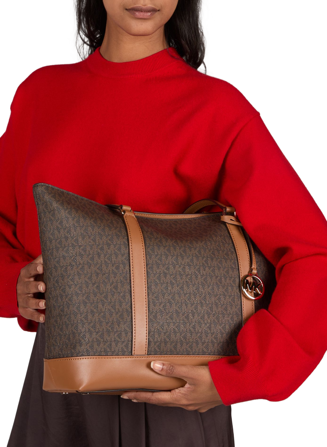 Printed tote bag MICHAEL KORS Brown