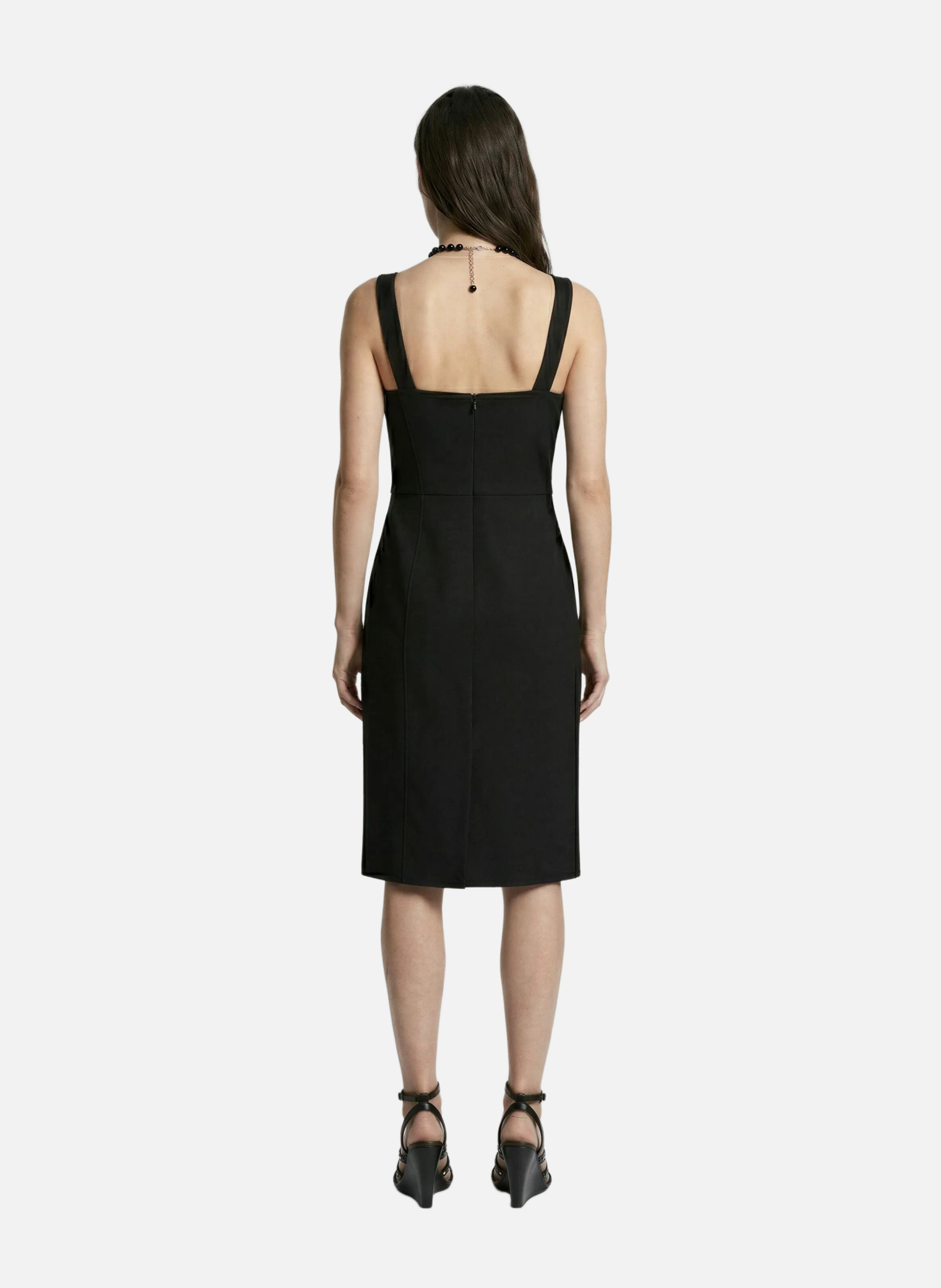 Robe courte effet corset en laine THE KOOPLES Noir