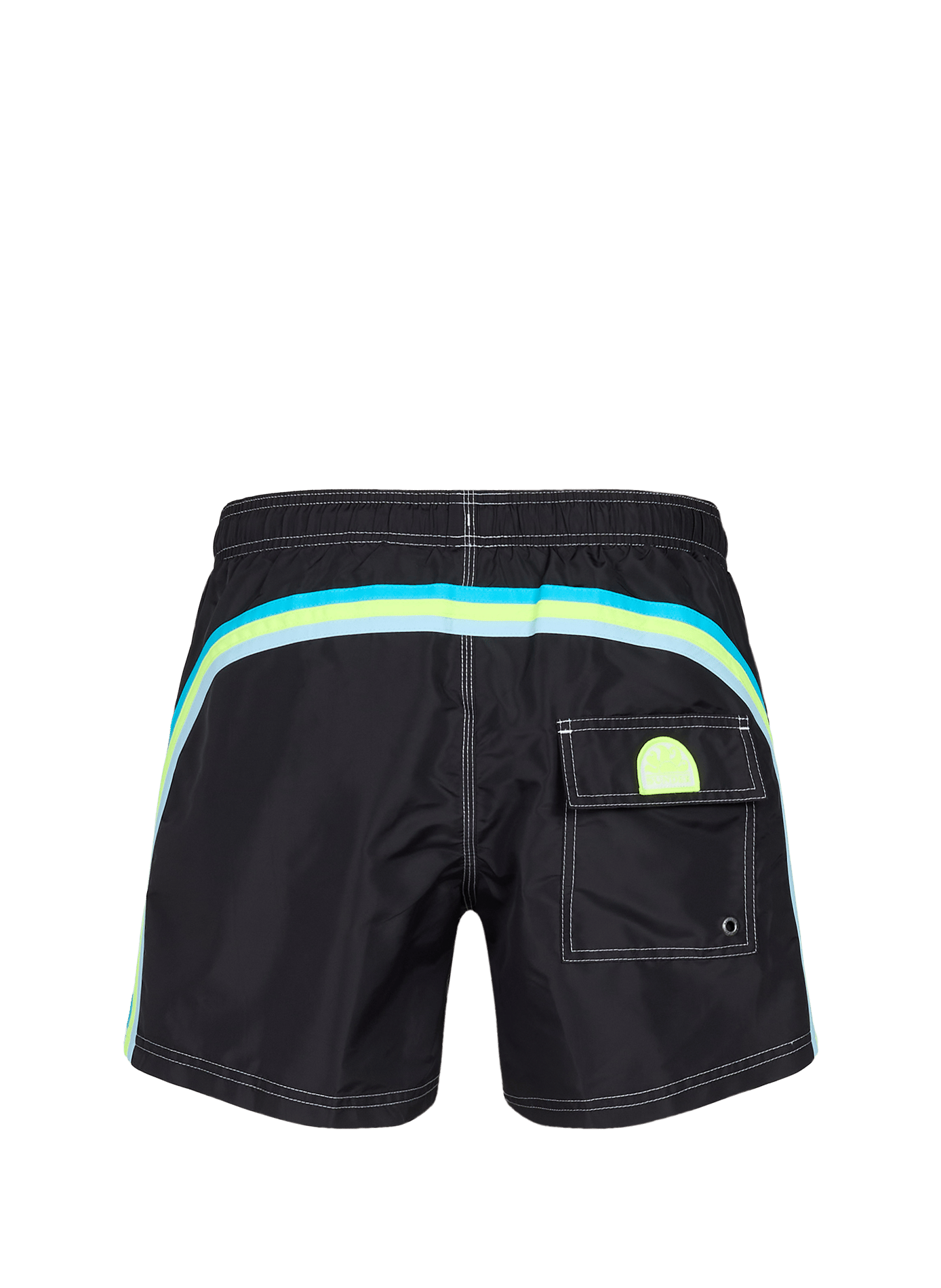 Badehose mit Streifen | Schwarz SUNDEK Herren