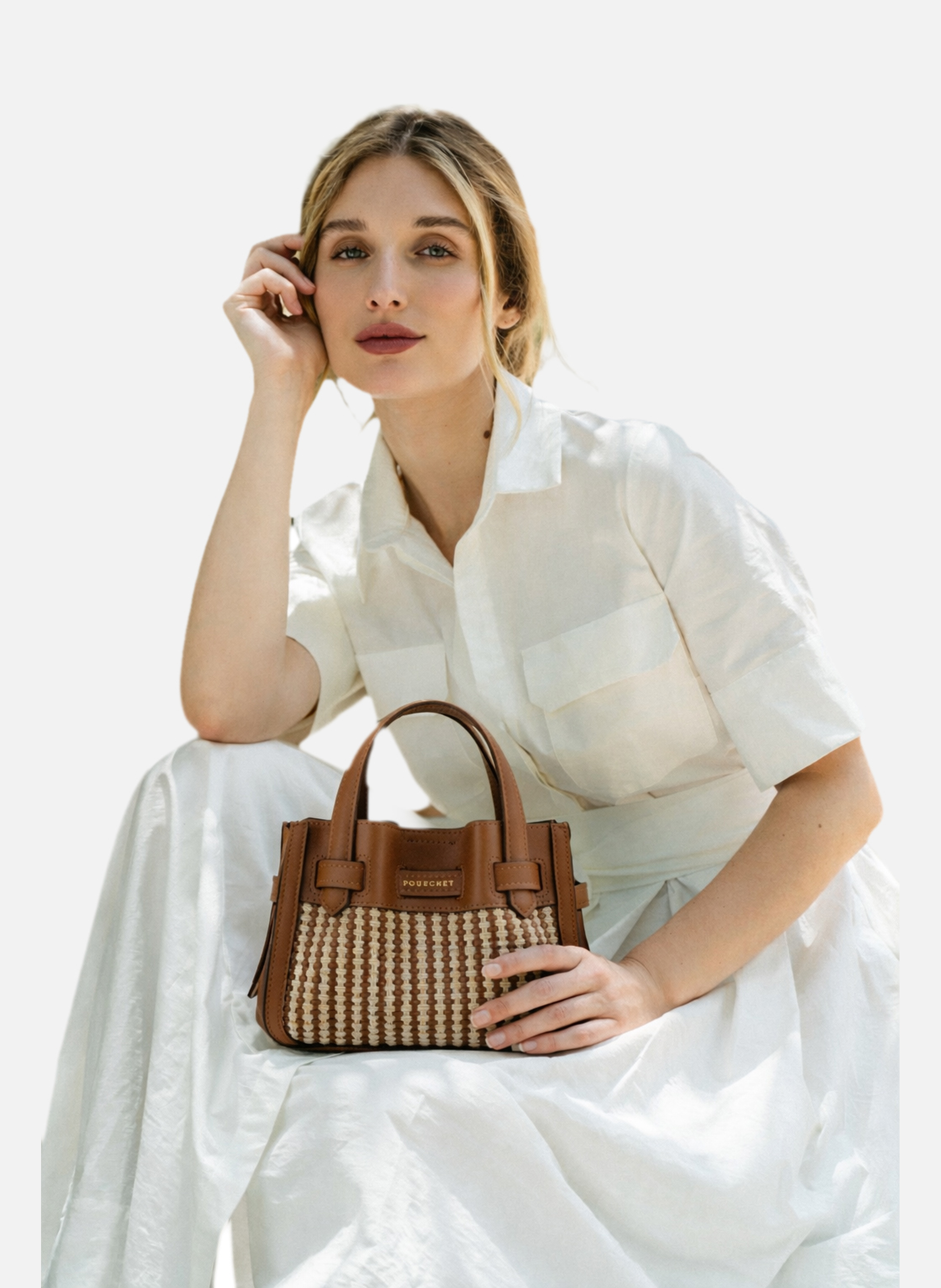 Blossom tressé | sac à main POURCHET Doré