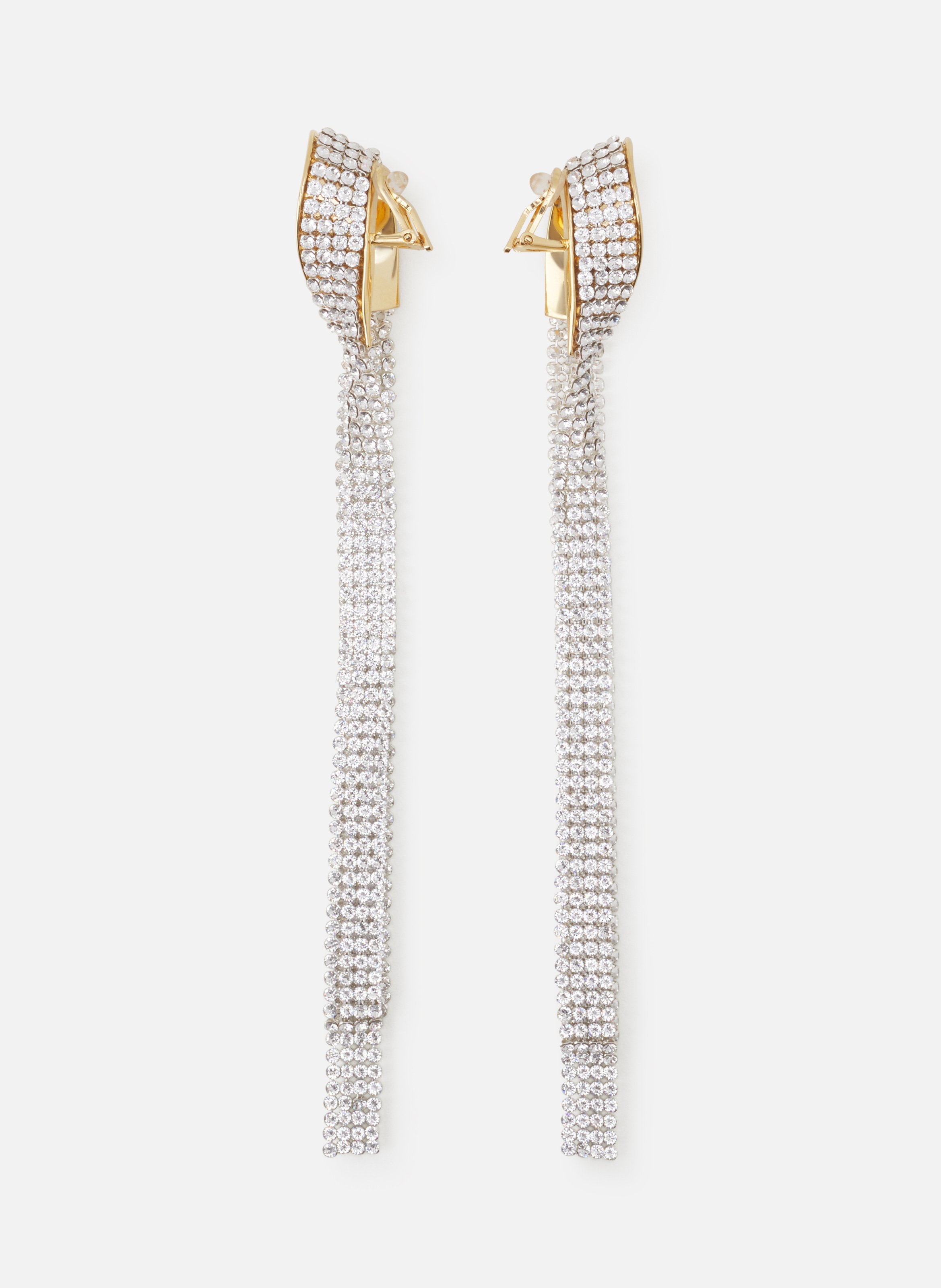 Boucles d'oreille tombantes twist LANVIN Argent