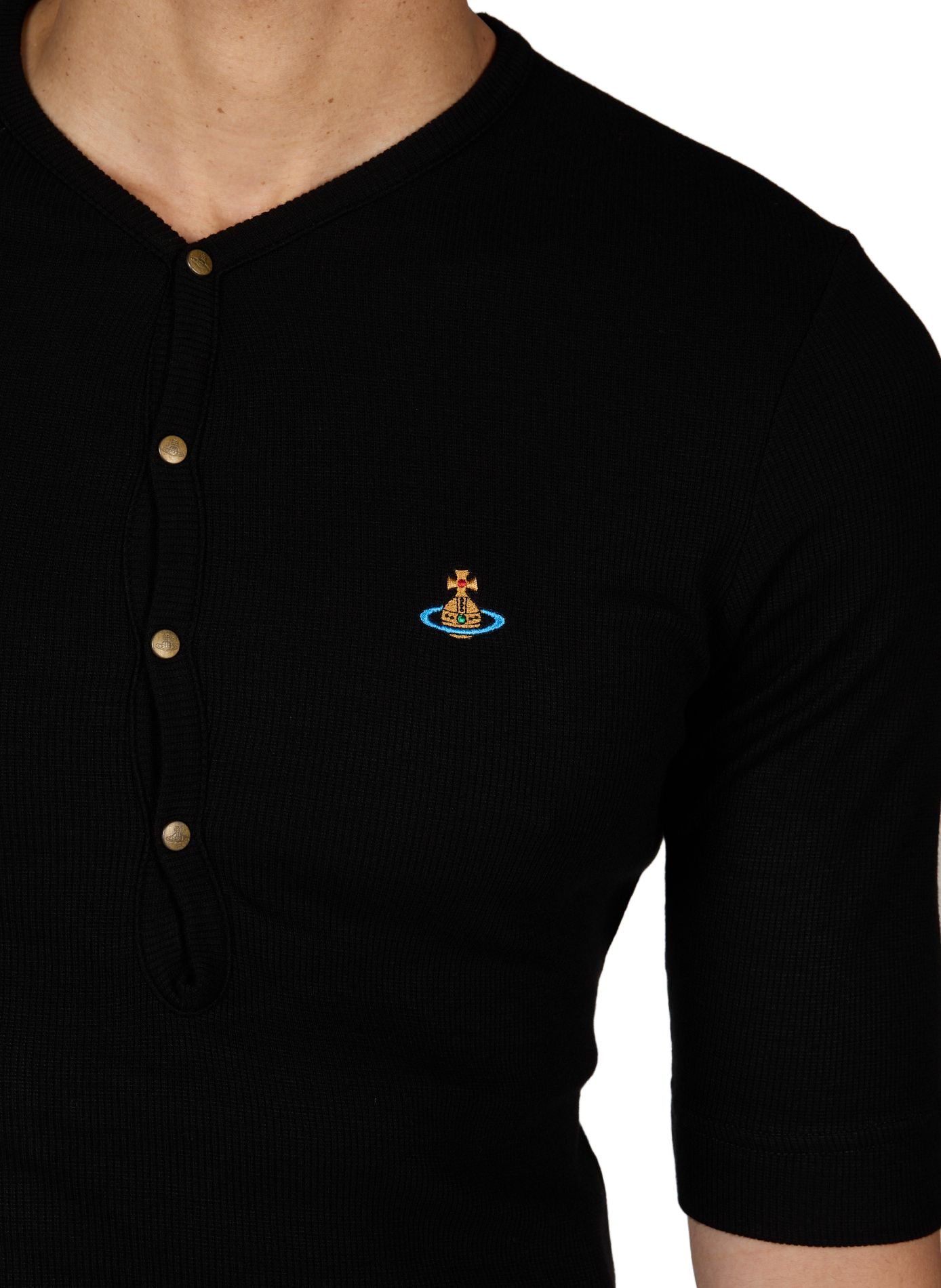 Polo with embroidered logo VIVIENNE WESTWOOD Black