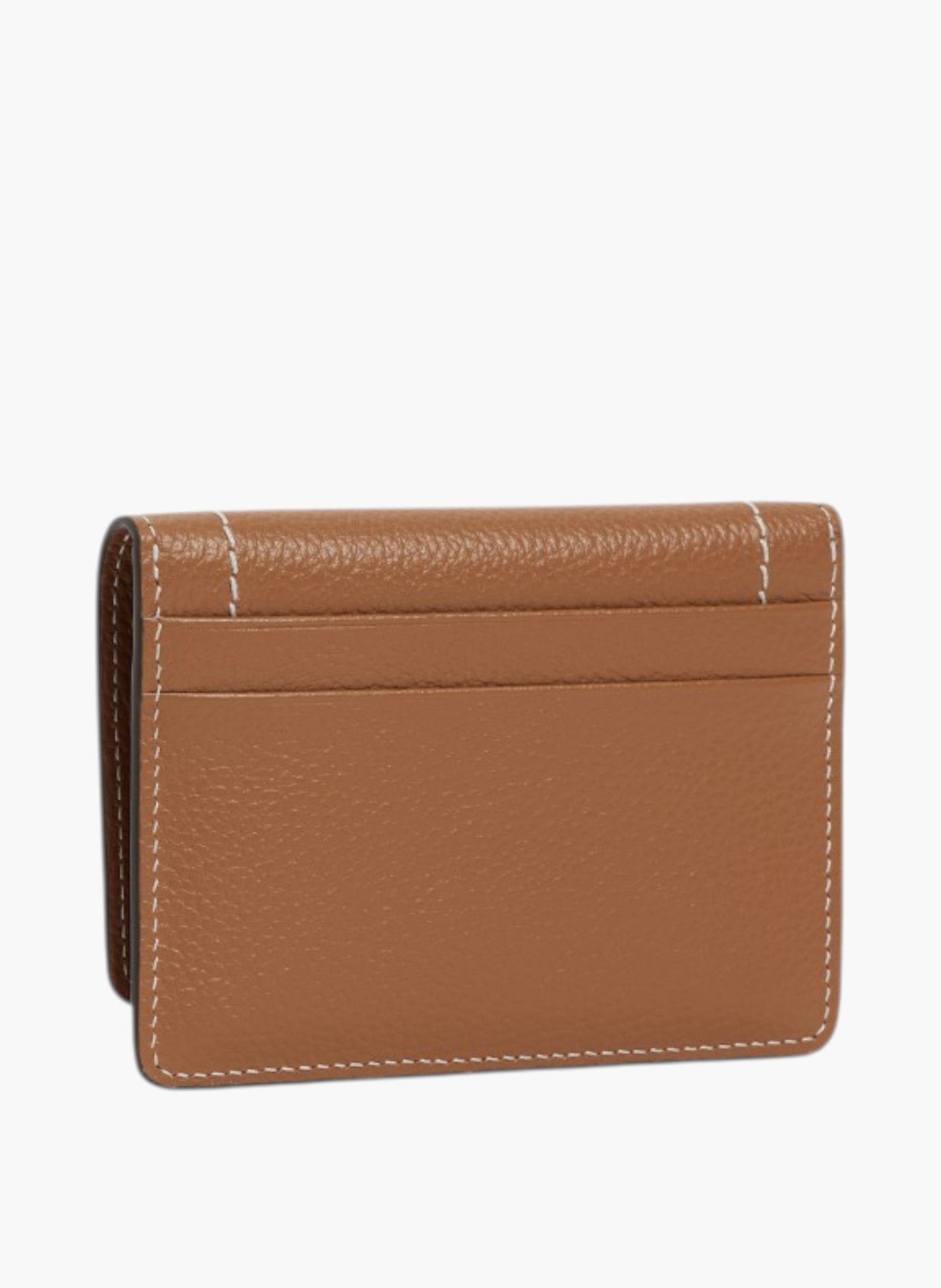 Petit porte cartes à rabat louison en cuir grainé LE TANNEUR Marron