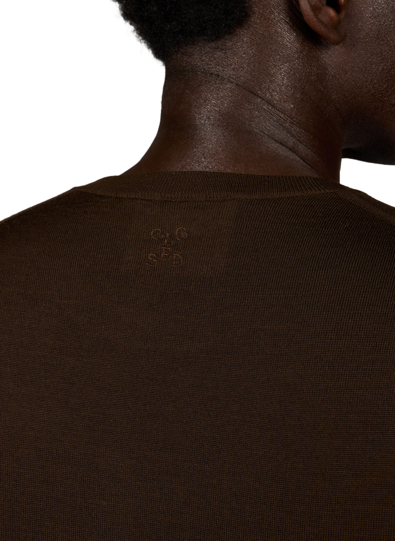 Round-neck straight fit wool sweater CLOSED Brown
