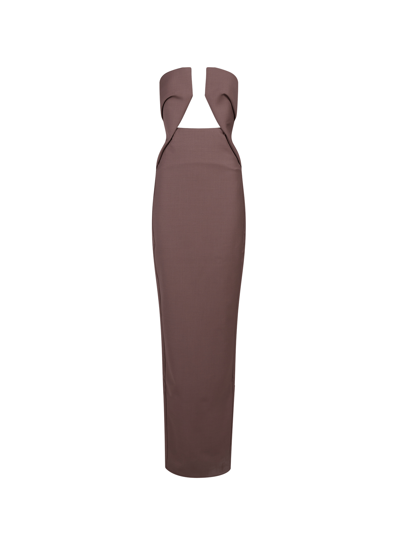 Langes ärmelloses Wollmischkleid RICK OWENS Violett