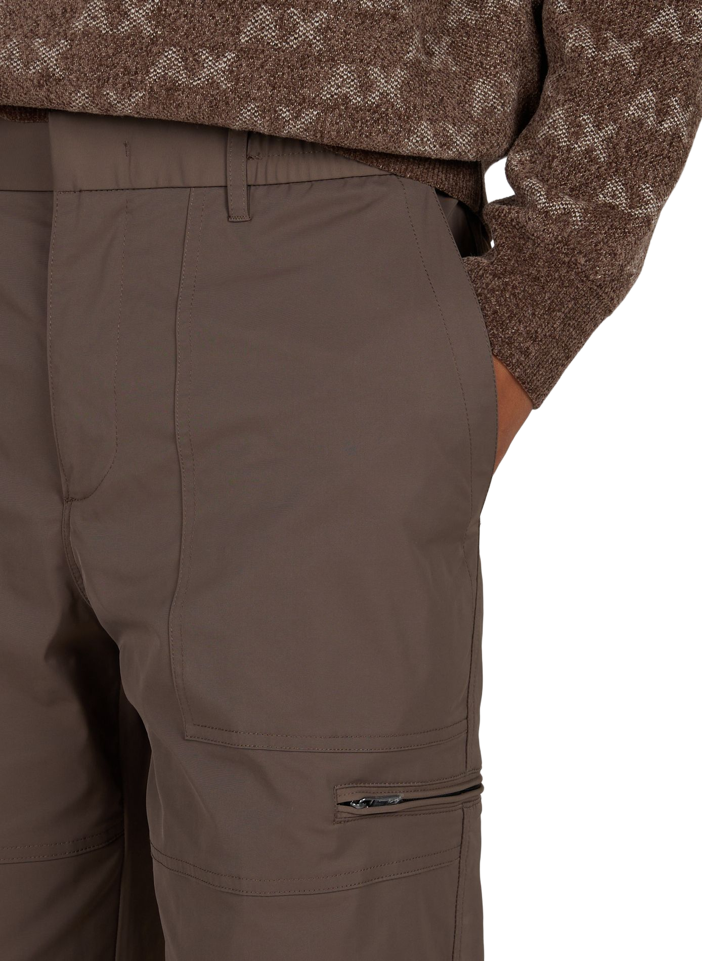 Solid color elastic waist pants | Beige ARMANI EXCHANGE Men
