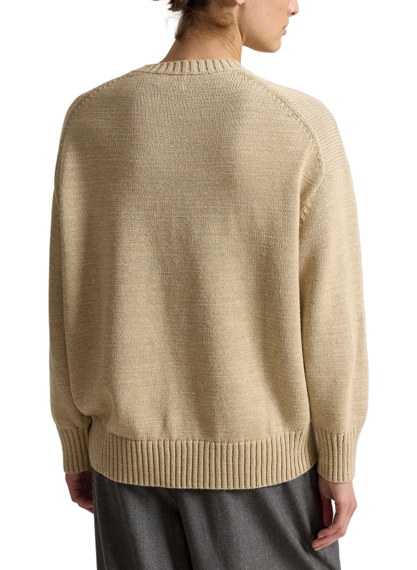 Gerade geschnittene Hose mit Bear-Logo aus Baumwolle POLO RALPH LAUREN Beige