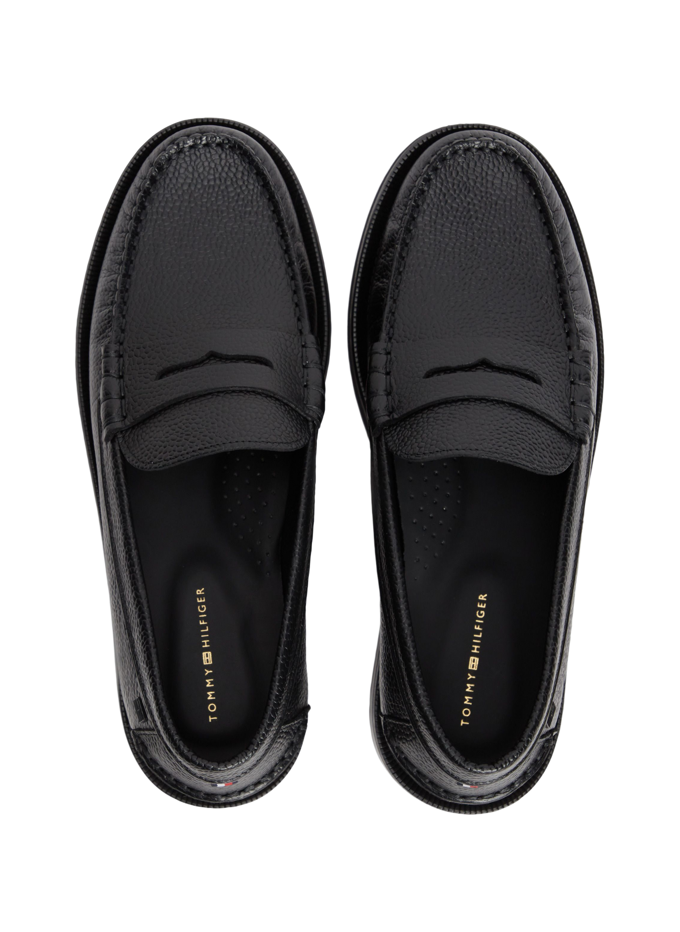 Leren mocassins TOMMY HILFIGER Zwart