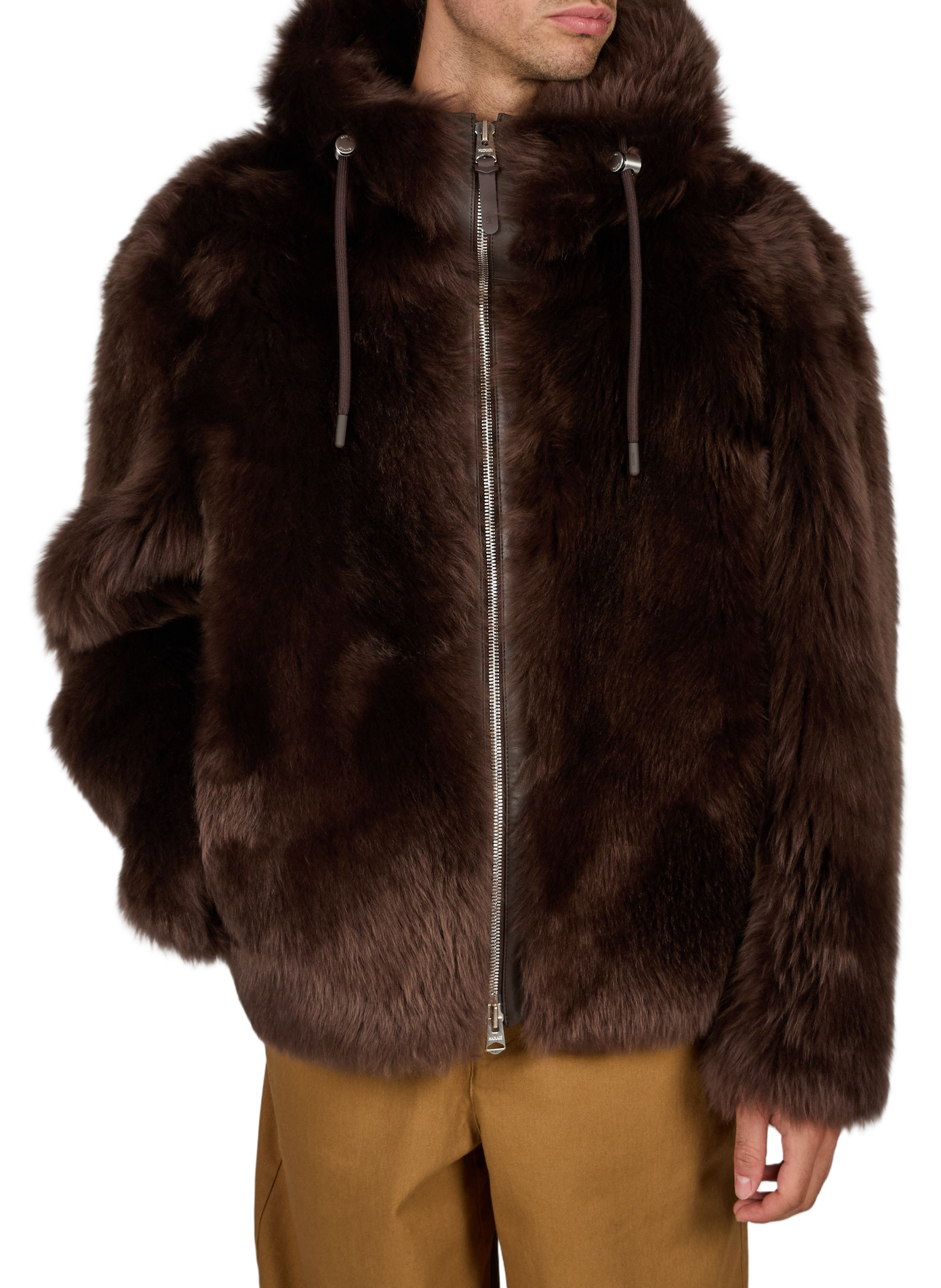 Lederjacke mit Kapuzenkragen MACKAGE Braun