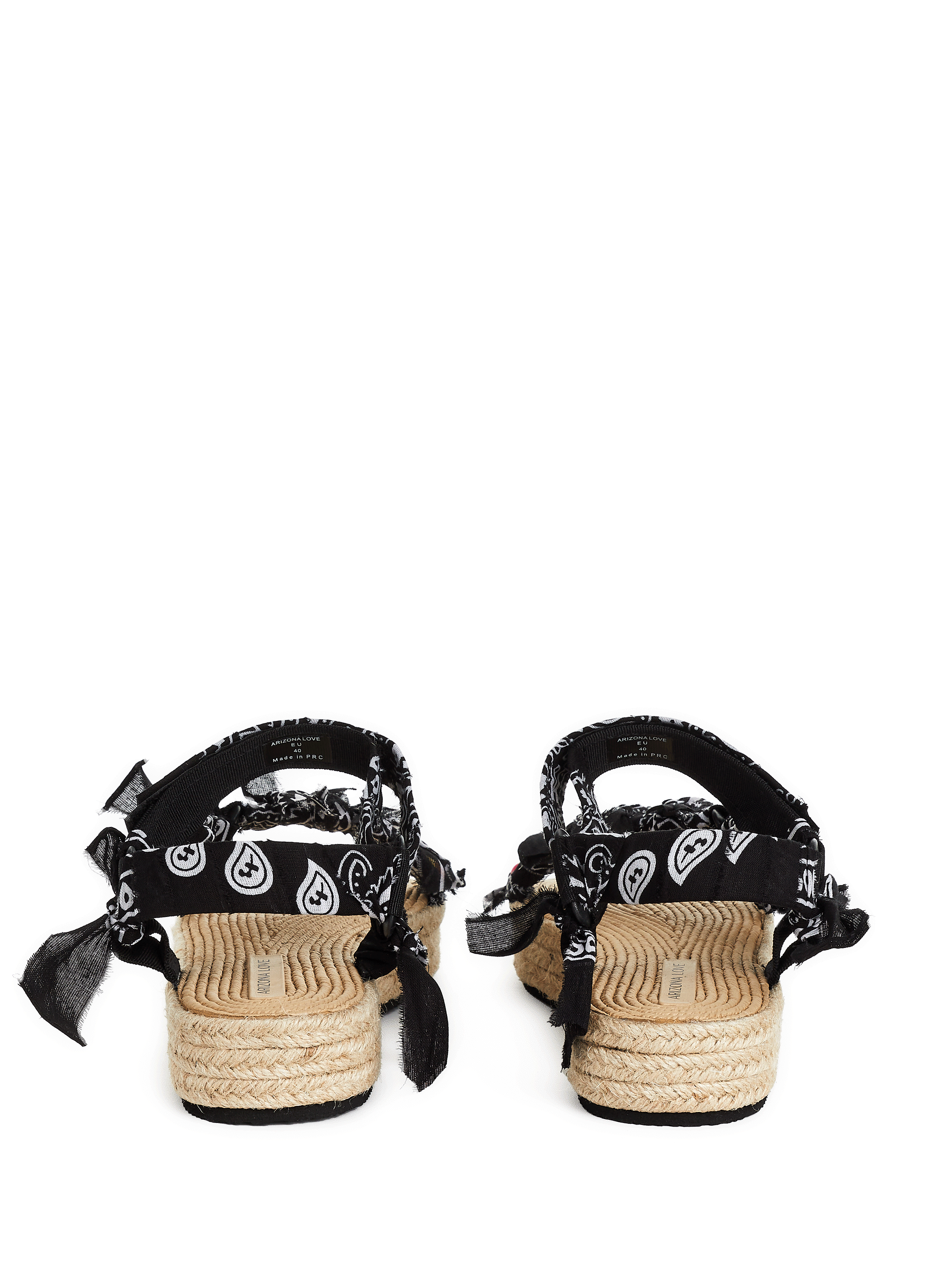 Sandales Bandana Trekky Raphia ARIZONA LOVE Noir