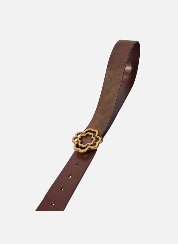 Ceinture En Cuir Clover Vintage Maje Femme Printemps