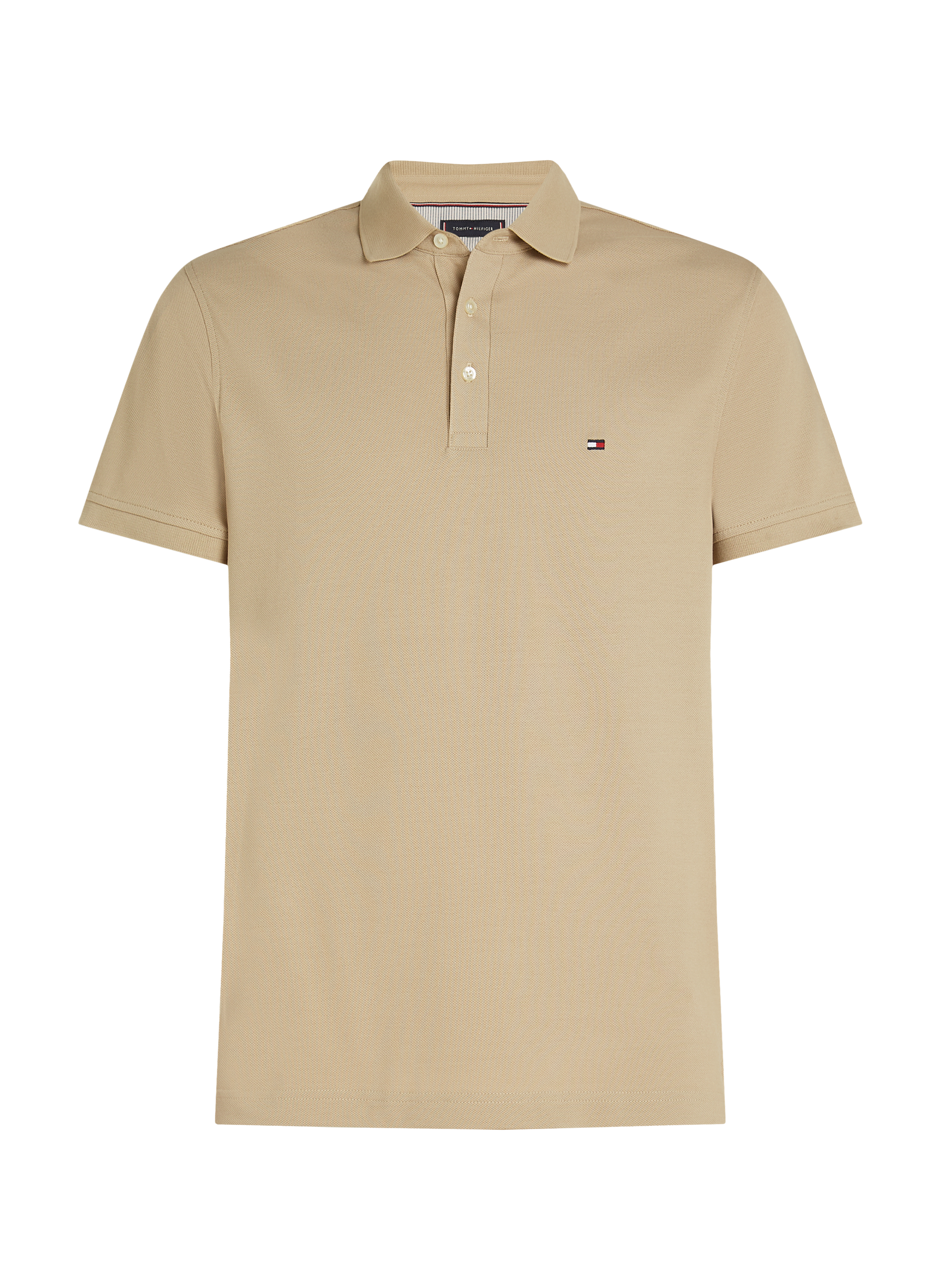 Cotton piqué polo shirt TOMMY HILFIGER Beige